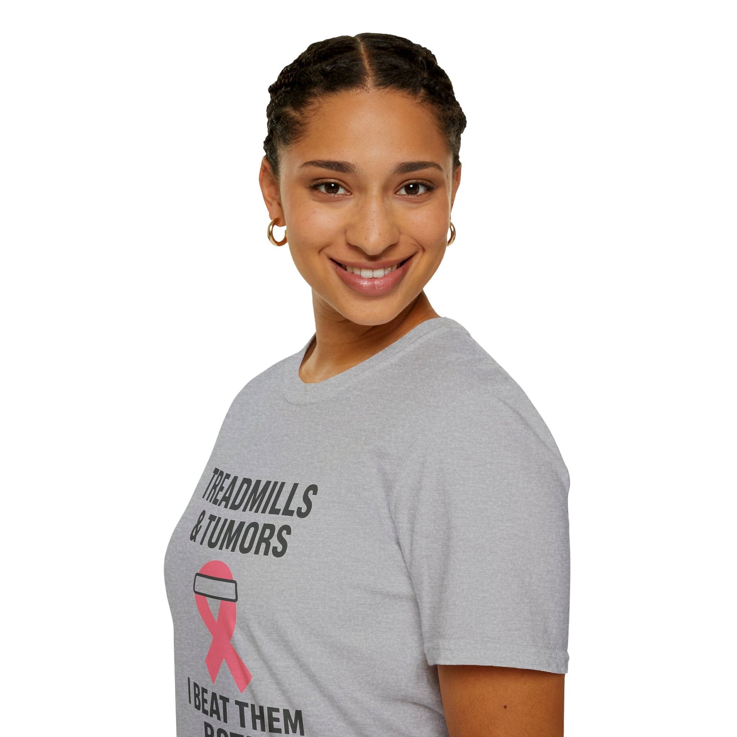 Treadmills & Tumors I Beat Them Both | Breast Cancer Survivor Workout Shirt