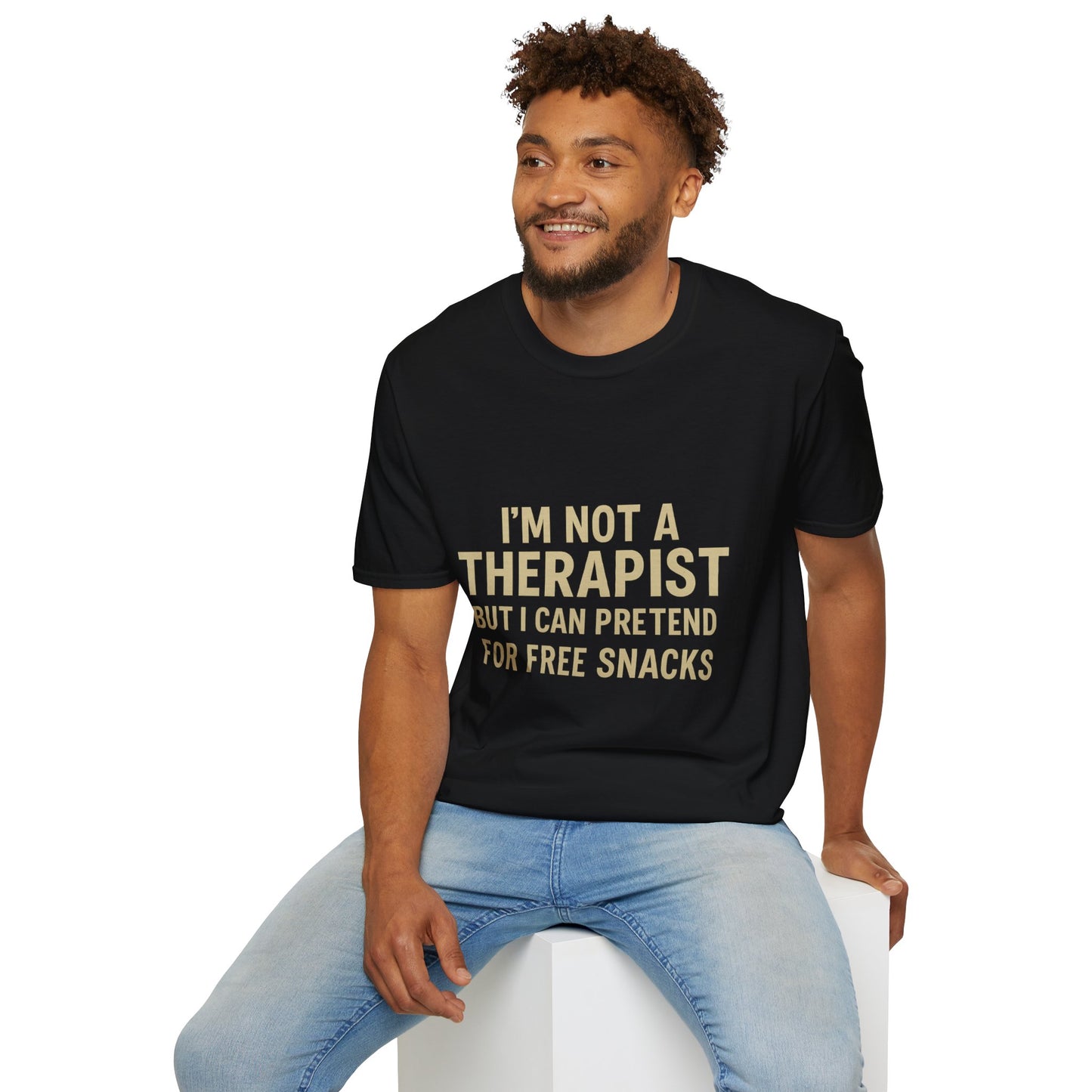 Humorous Therapist T-Shirt, Fun Gift for Friends, Casual Wear, Ideal for Birthdays, Snacks Lover Shirt, Unisex Comfort Tee