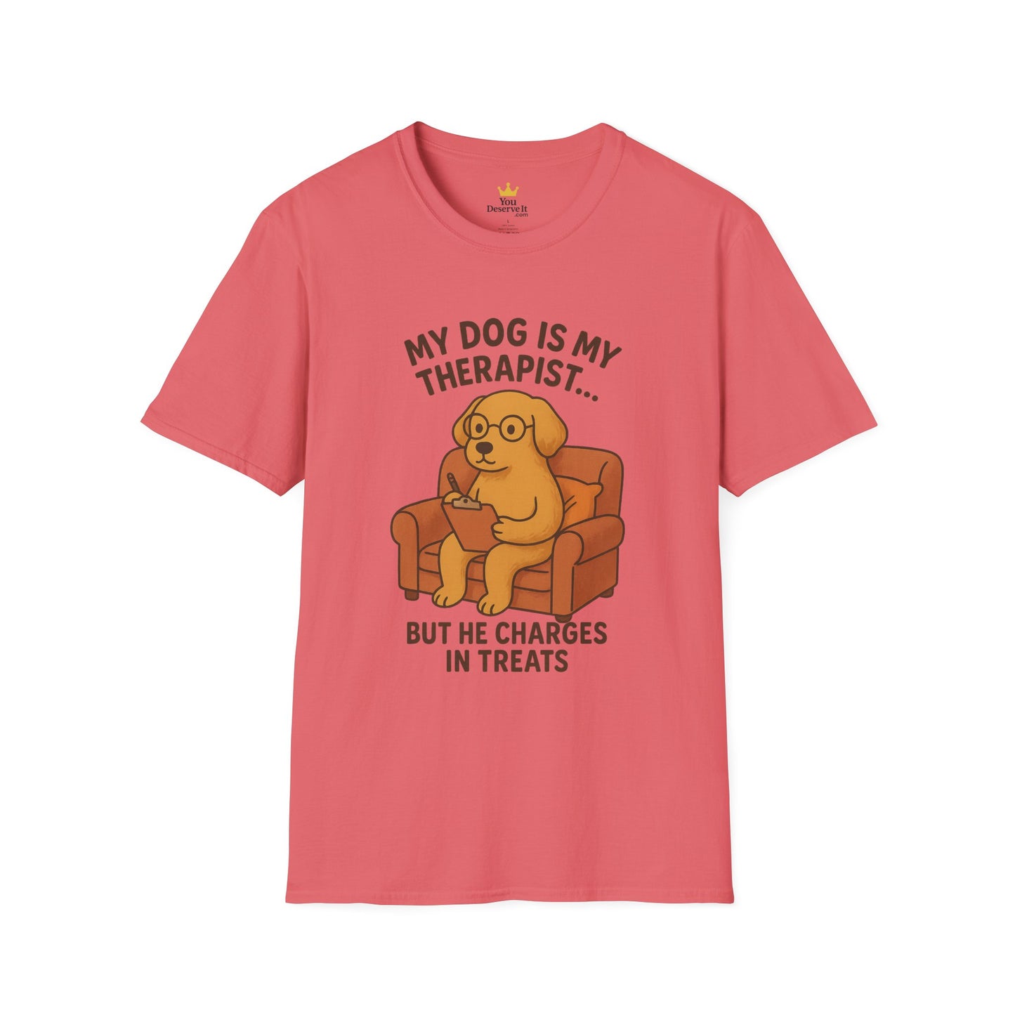 My Dog is My Therapist T-Shirt, Funny Dog Lover Shirt, Pet Owner Gift, Cute Animal Tee, Casual Dog Mom Apparel