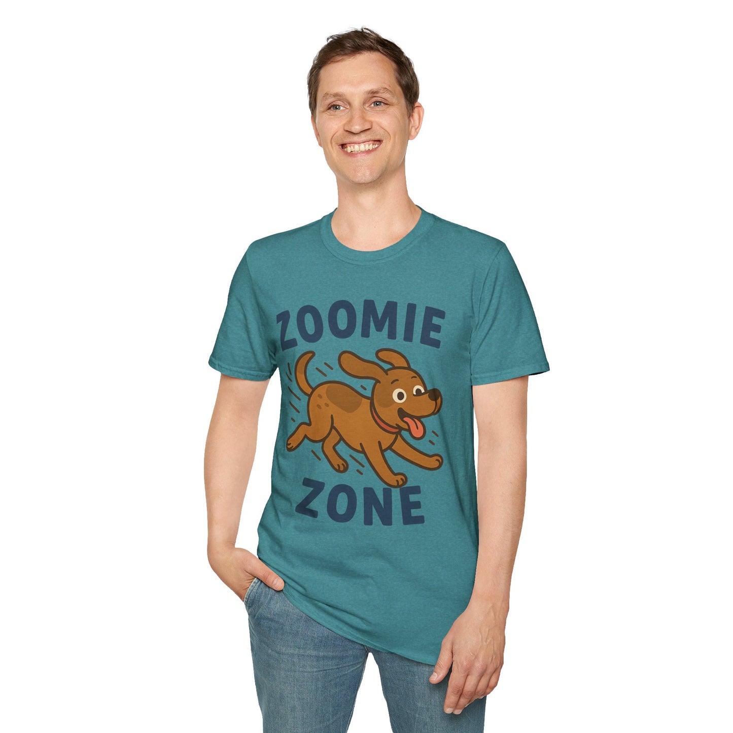 Unisex Dog Lover T-Shirt, Zoomie Zone Tee, Cute Pet Shirt, Funny Animal Humor Top, Gifts for Dog Owners, Playful Canine Apparel