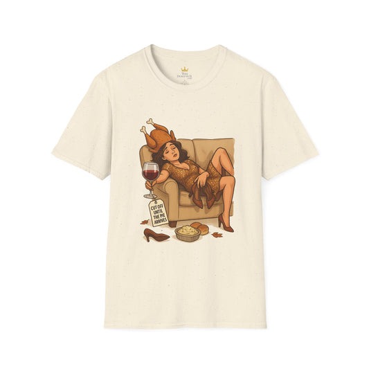 Cut Off Until the Pie Arrives | Funny Thanksgiving T-Shirt | Drunk Turkey Costume Shirt, Wine-Lover Holiday Tee, Sarcastic Friendsgiving Humor