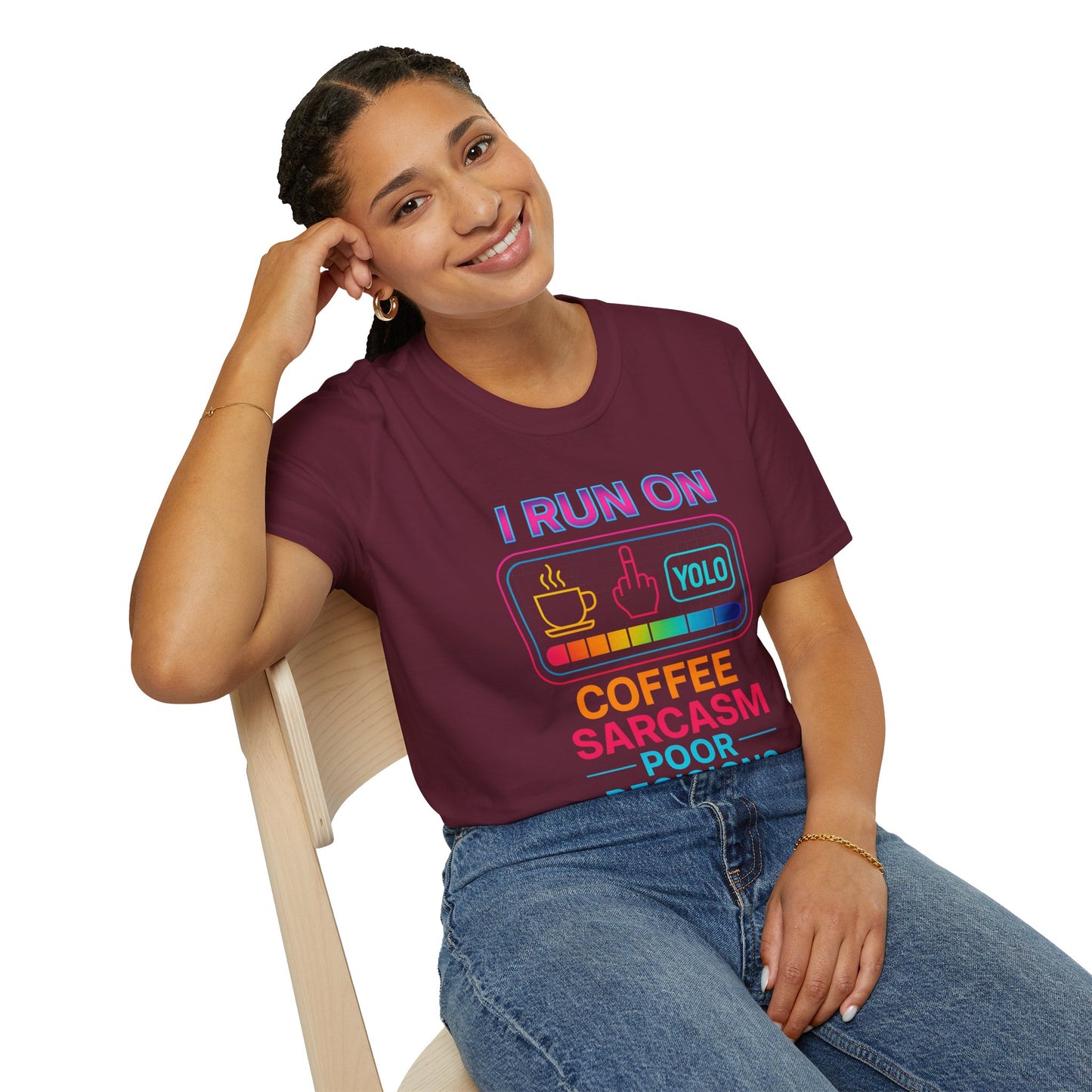 Funny Sarcasm Coffee T-Shirt | Gift for Coffee Lovers | YOLO Tee | Unisex Casual Wear | Ideal for Birthdays, Holidays