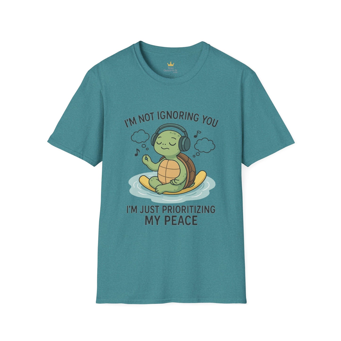 Calm Vibes Turtle T-Shirt - My Peace Graphic Tee, Relaxation Shirt, Nature Lover Gift, Mindfulness Apparel, Cute Animal Top