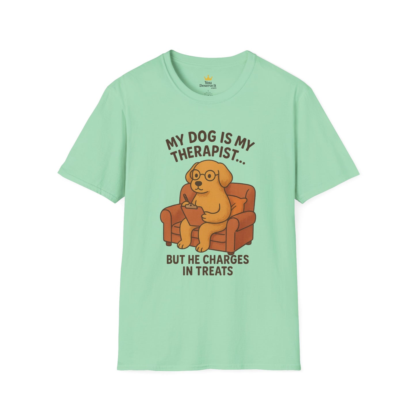My Dog is My Therapist T-Shirt, Funny Dog Lover Shirt, Pet Owner Gift, Cute Animal Tee, Casual Dog Mom Apparel