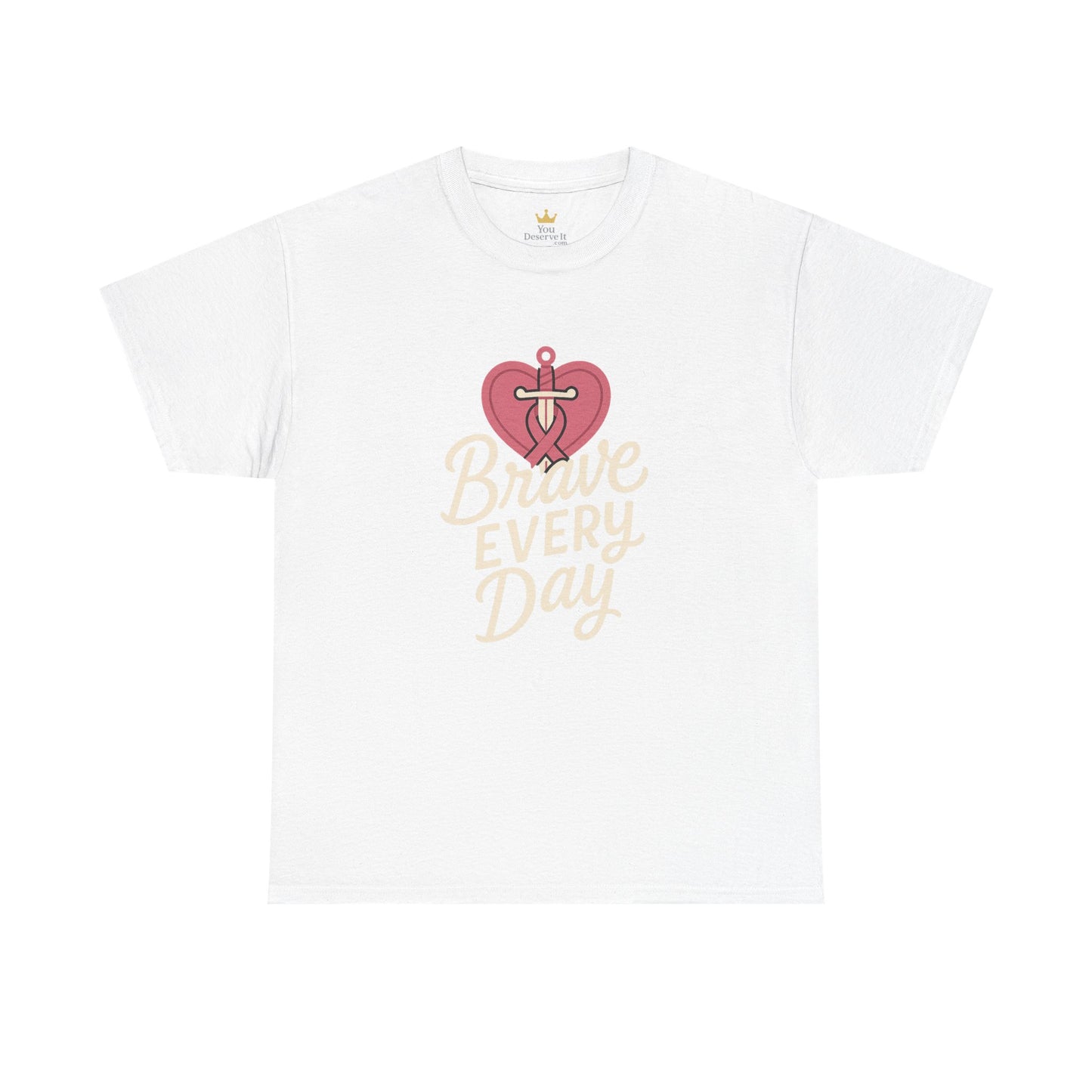 Brave Every Day Shirt | Breast Cancer Awareness Support Tee | Inspirational Courage Graphic T-Shirt