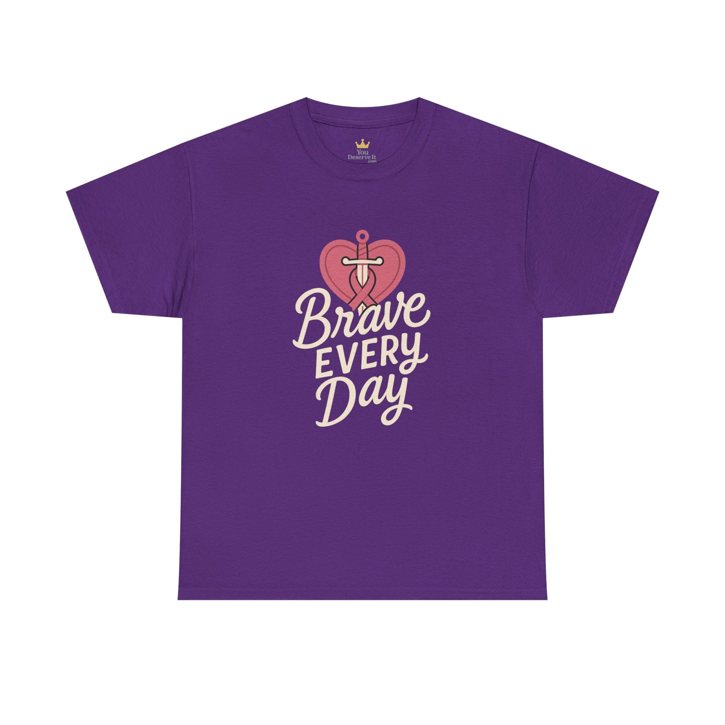 Brave Every Day Shirt | Breast Cancer Awareness Support Tee | Inspirational Courage Graphic T-Shirt