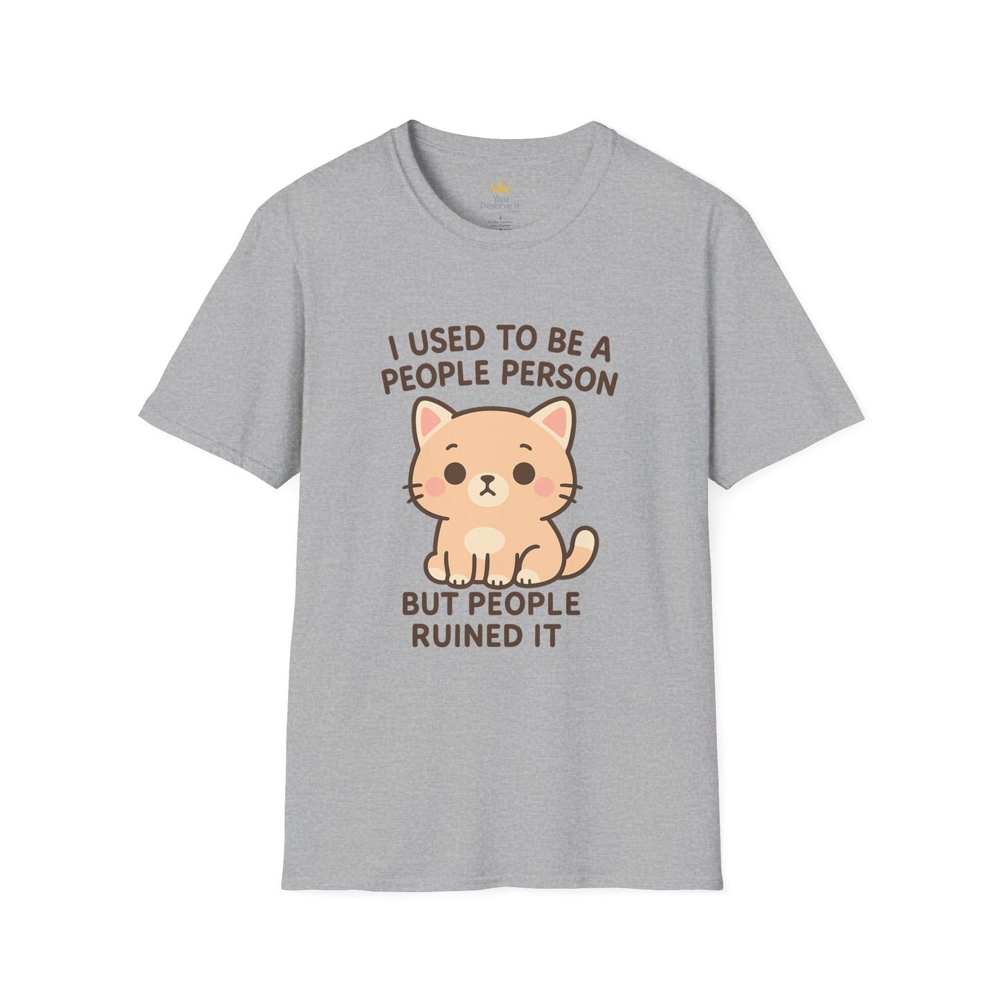 Funny Anti-Social Cat Shirt | I Used to Be a People Person But People Ruined It Tee
