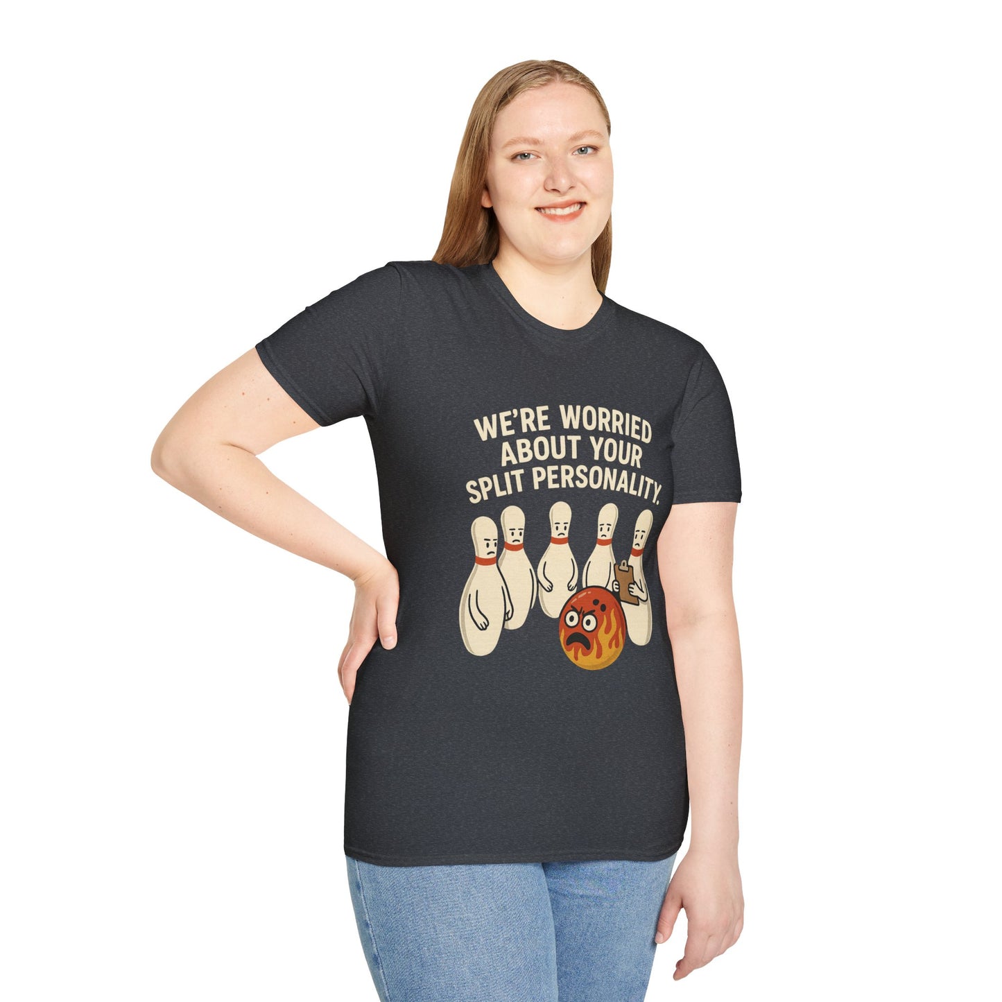Bowling Intervention T-Shirt | "Split Personality" Funny League Tee