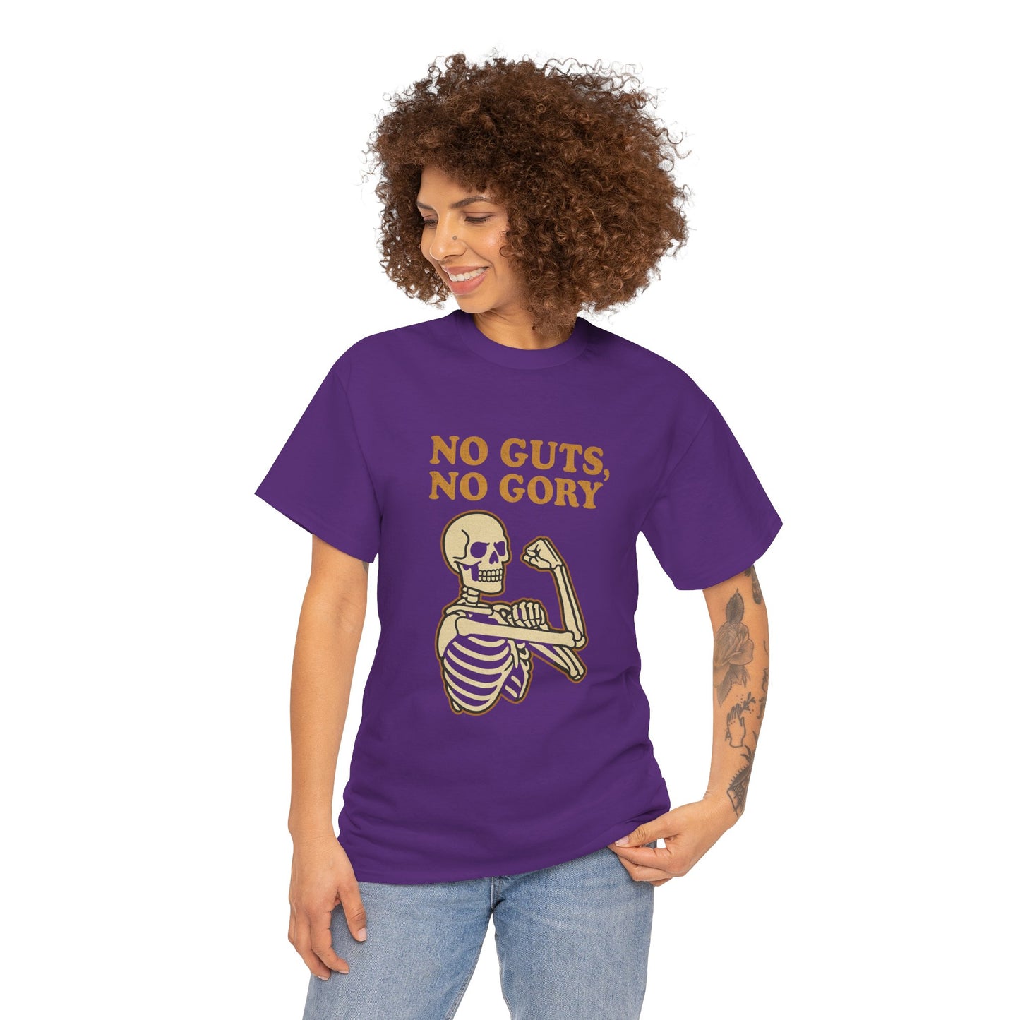No Guts, No Gory | Halloween Skeleton Motivation Tee