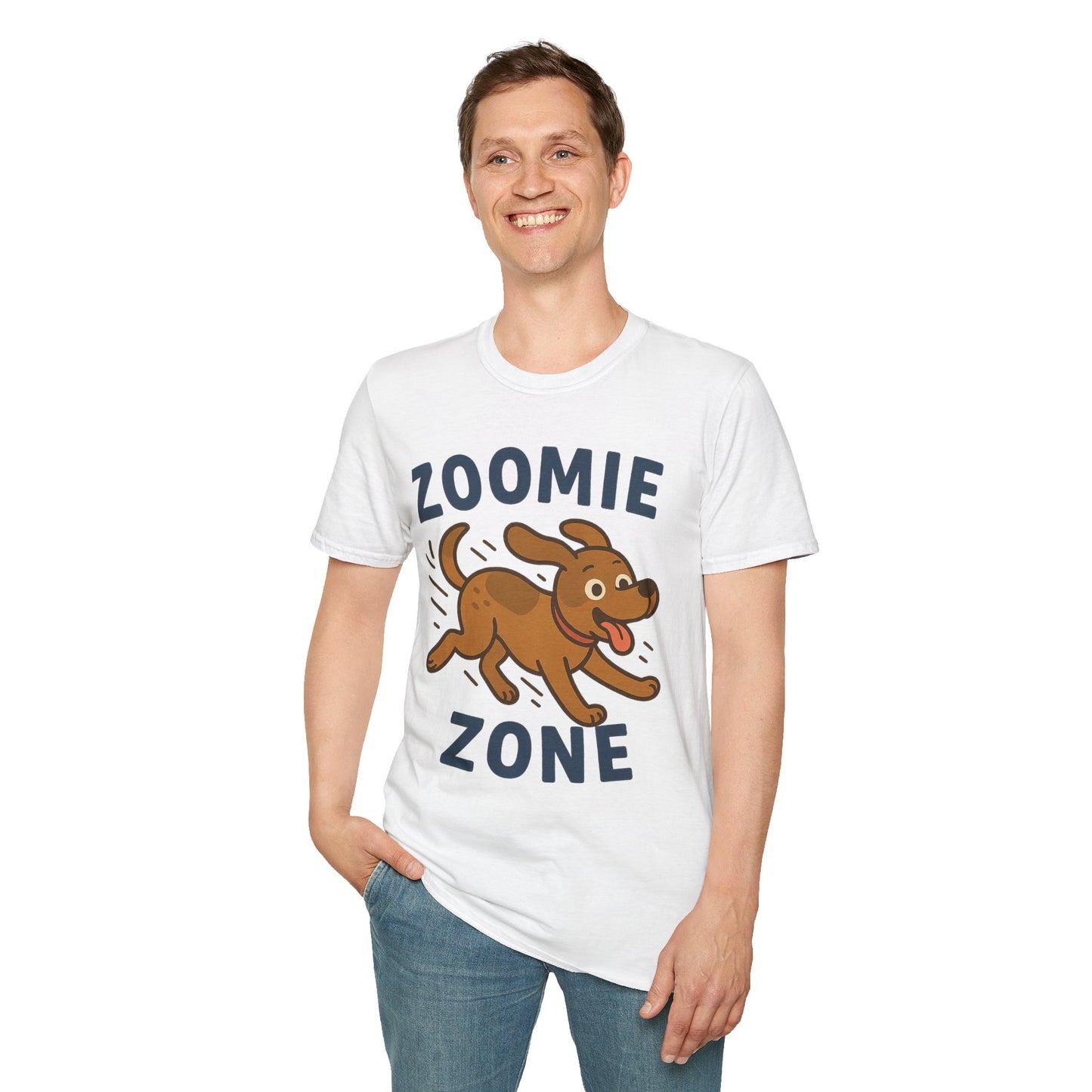 Unisex Dog Lover T-Shirt, Zoomie Zone Tee, Cute Pet Shirt, Funny Animal Humor Top, Gifts for Dog Owners, Playful Canine Apparel