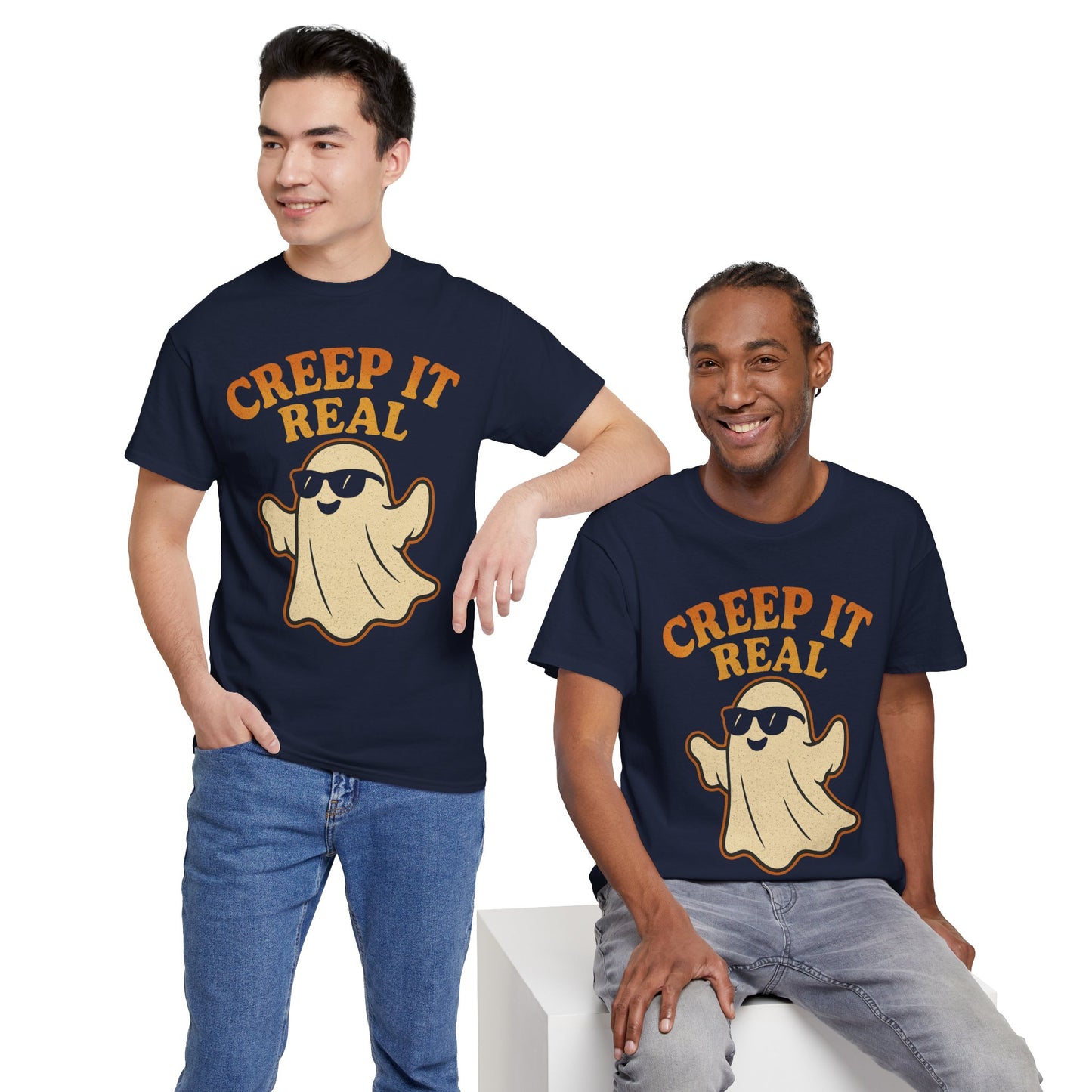 Creep It Real Shirt | Funny Halloween Ghost T-Shirt with Sunglasses