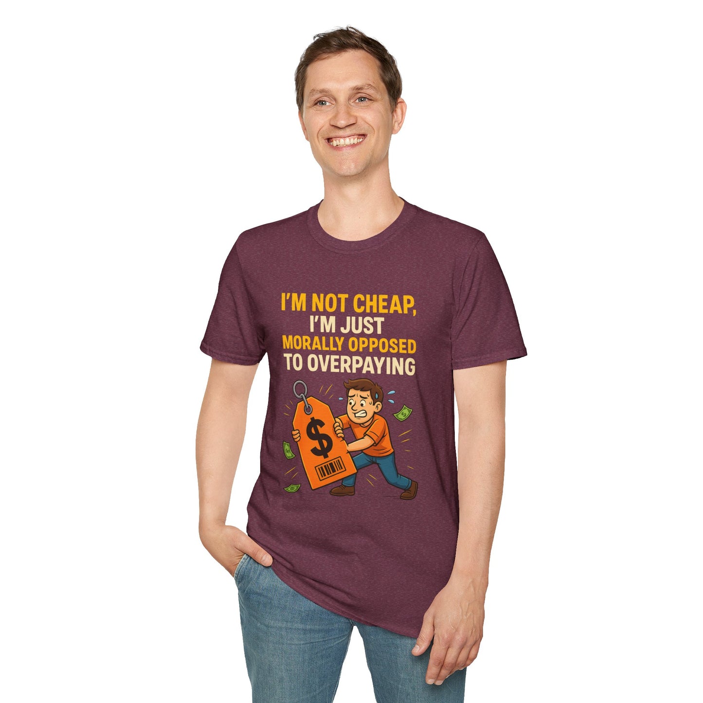 Funny Moral T-Shirt, Casual Tee for Budget-Conscious, Gift for Friends, Birthday Humor, Everyday Wear, Affordable Style