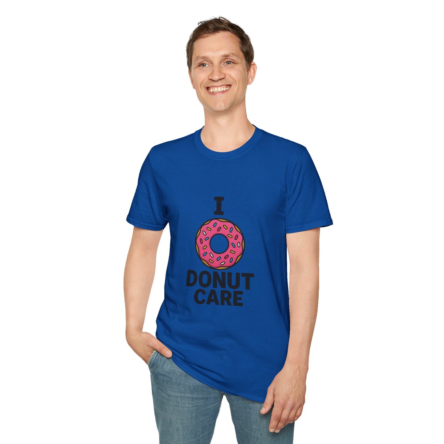 I Donut Care | Funny Pink Sprinkle Donut Shirt