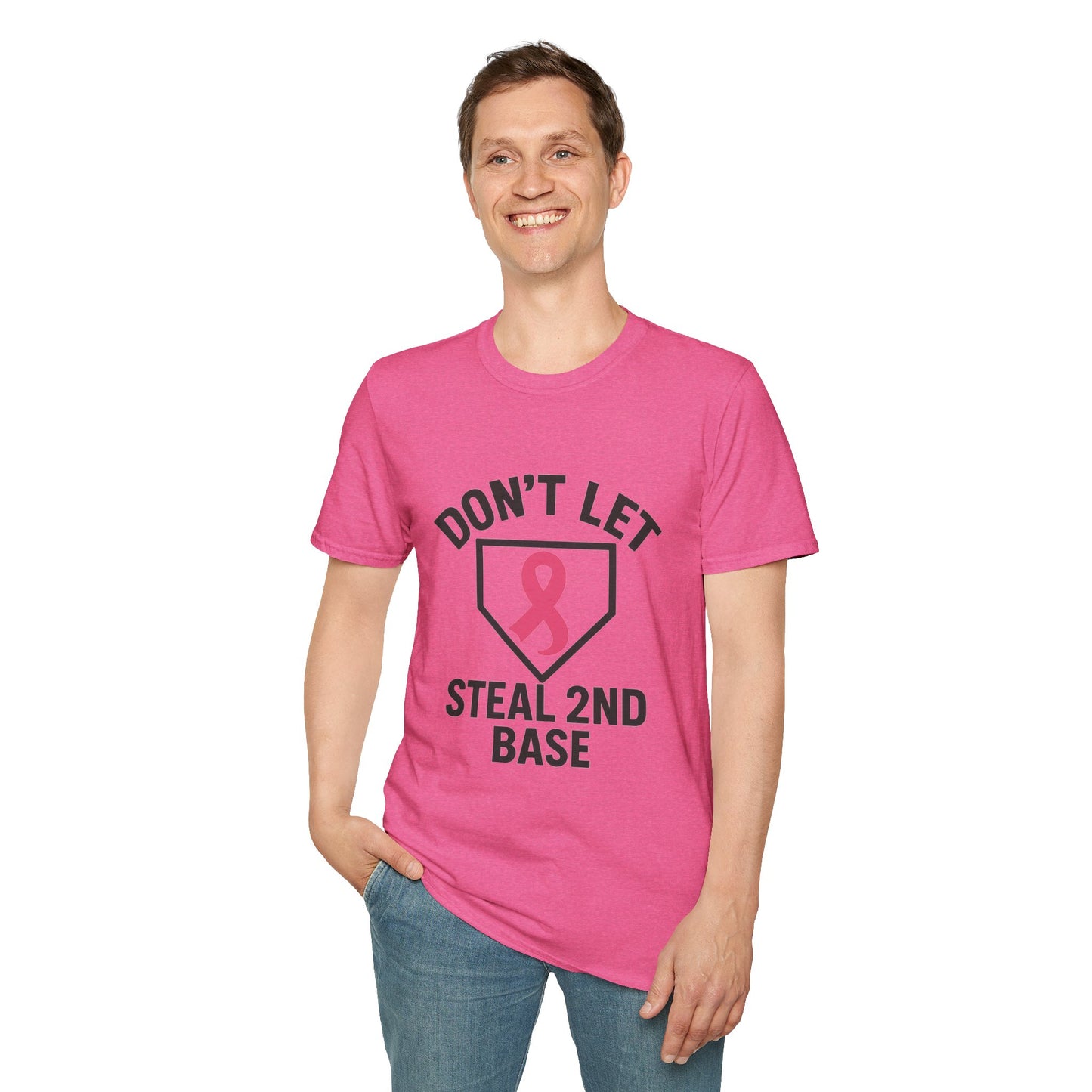 Funny Breast Cancer Awareness Shirt | Don't Let Cancer Steal 2nd Base Tee