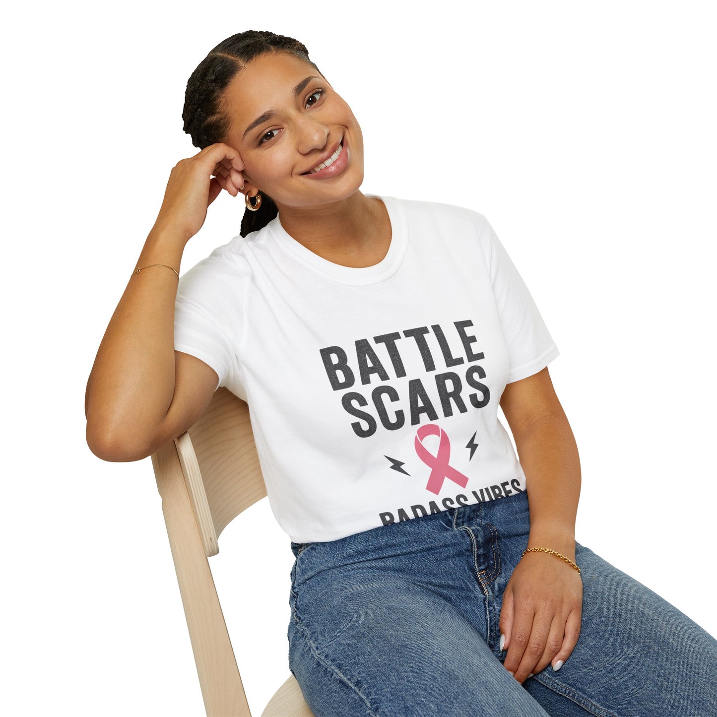 Battle Scars & Badass Vibes | Breast Cancer Warrior Tee