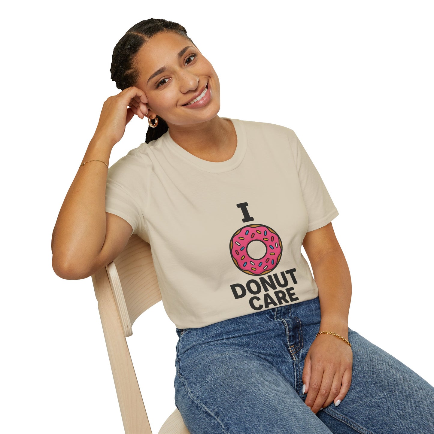 I Donut Care | Funny Pink Sprinkle Donut Shirt
