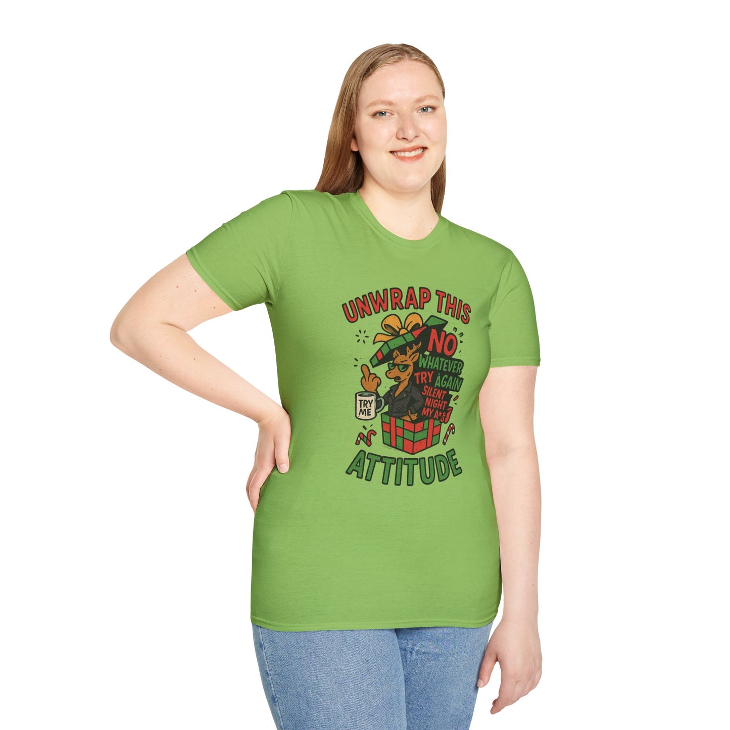 Unwrap This Attitude Christmas Shirt | Funny Sarcastic Holiday Tee | Sassy Anti-Christmas Style