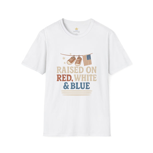Raised on Red, White & Blue | Vintage Patriotic Tee