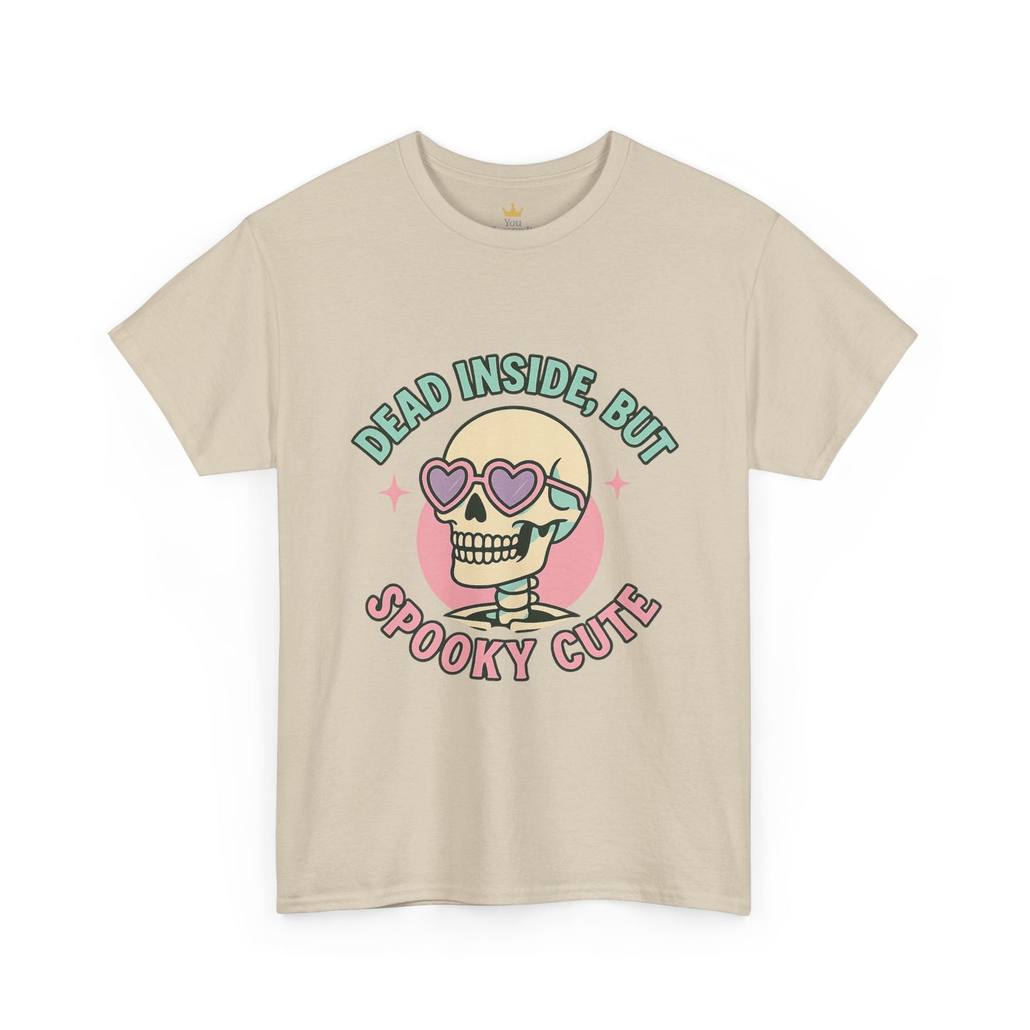 Dead Inside But Spooky Cute Shirt | Pastel Goth Skeleton Halloween Tee