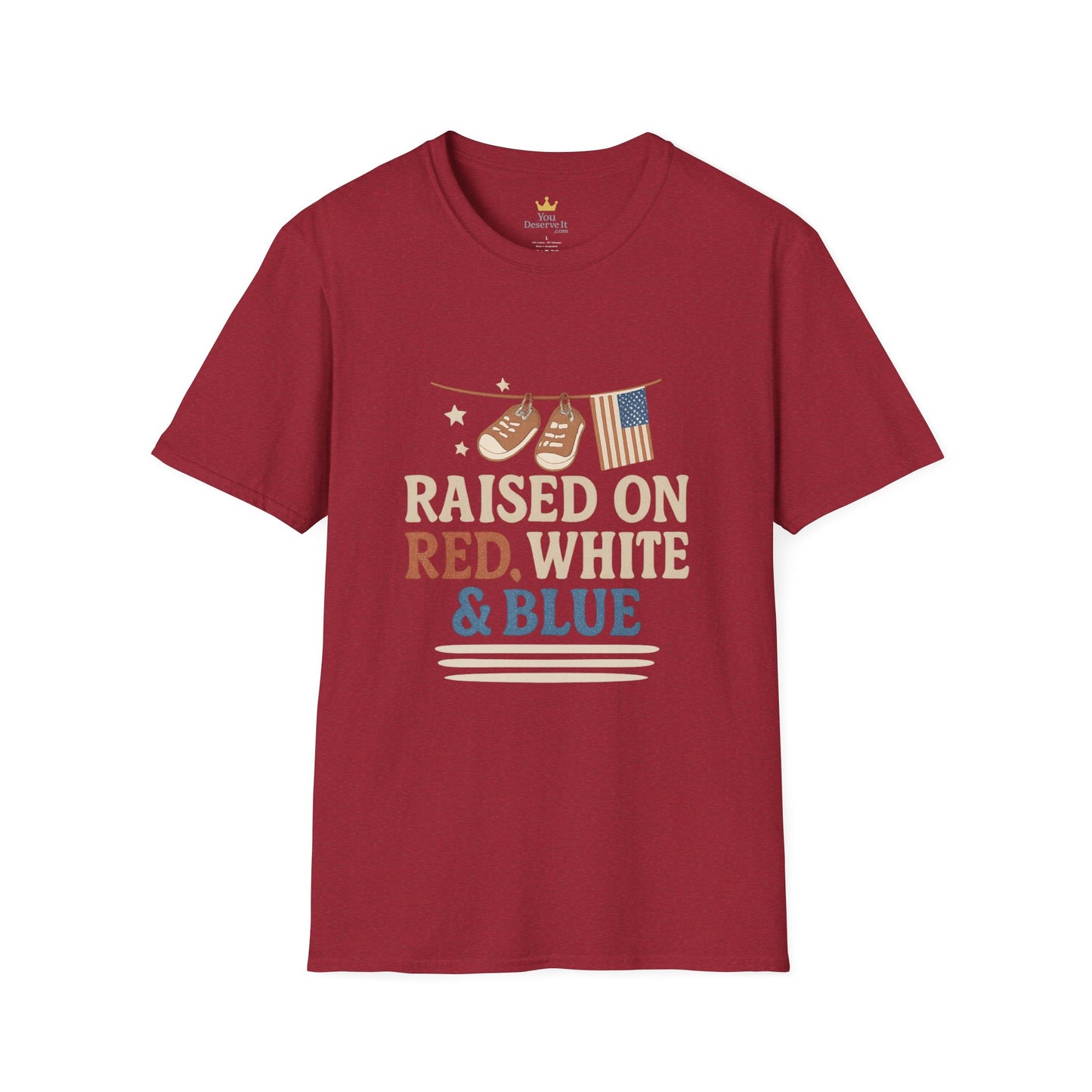Raised on Red, White & Blue | Vintage Patriotic Tee