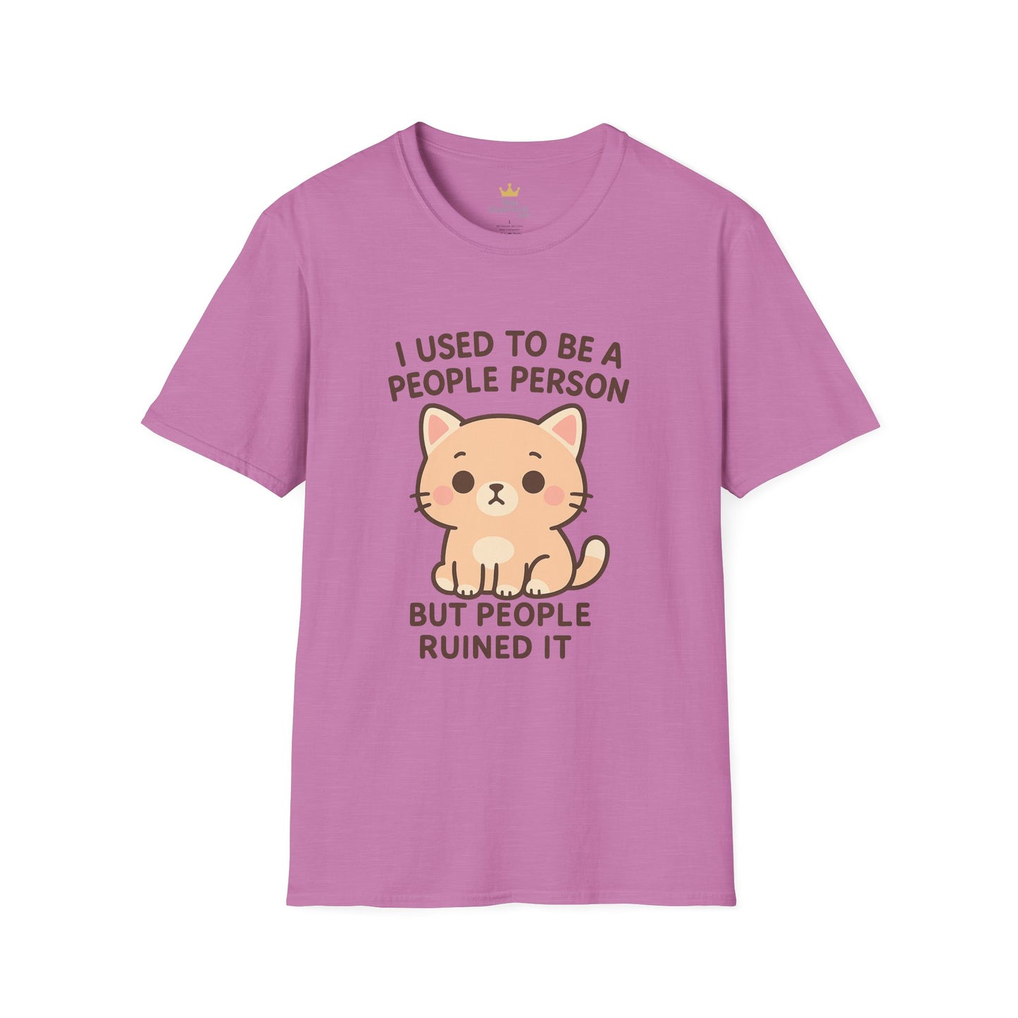 Funny Anti-Social Cat Shirt | I Used to Be a People Person But People Ruined It Tee