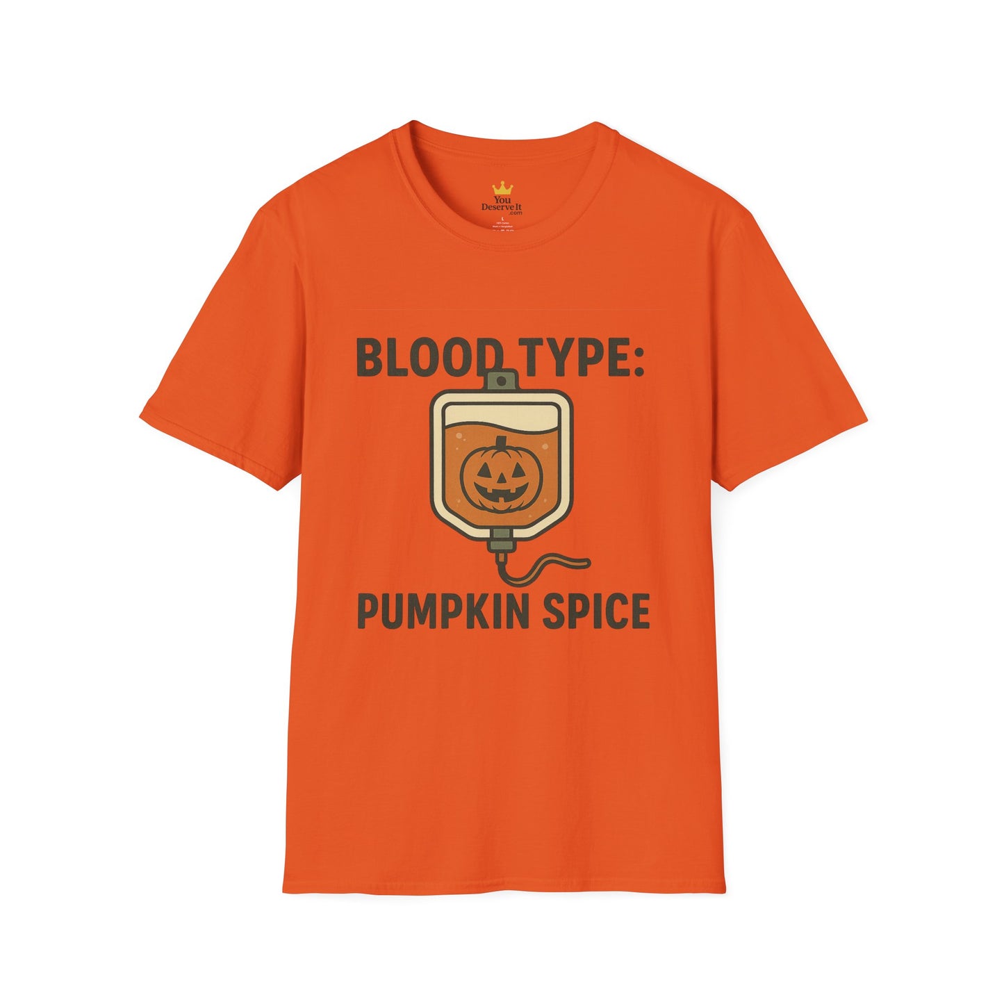Blood Type: Pumpkin Spice | Funny Fall T-Shirt