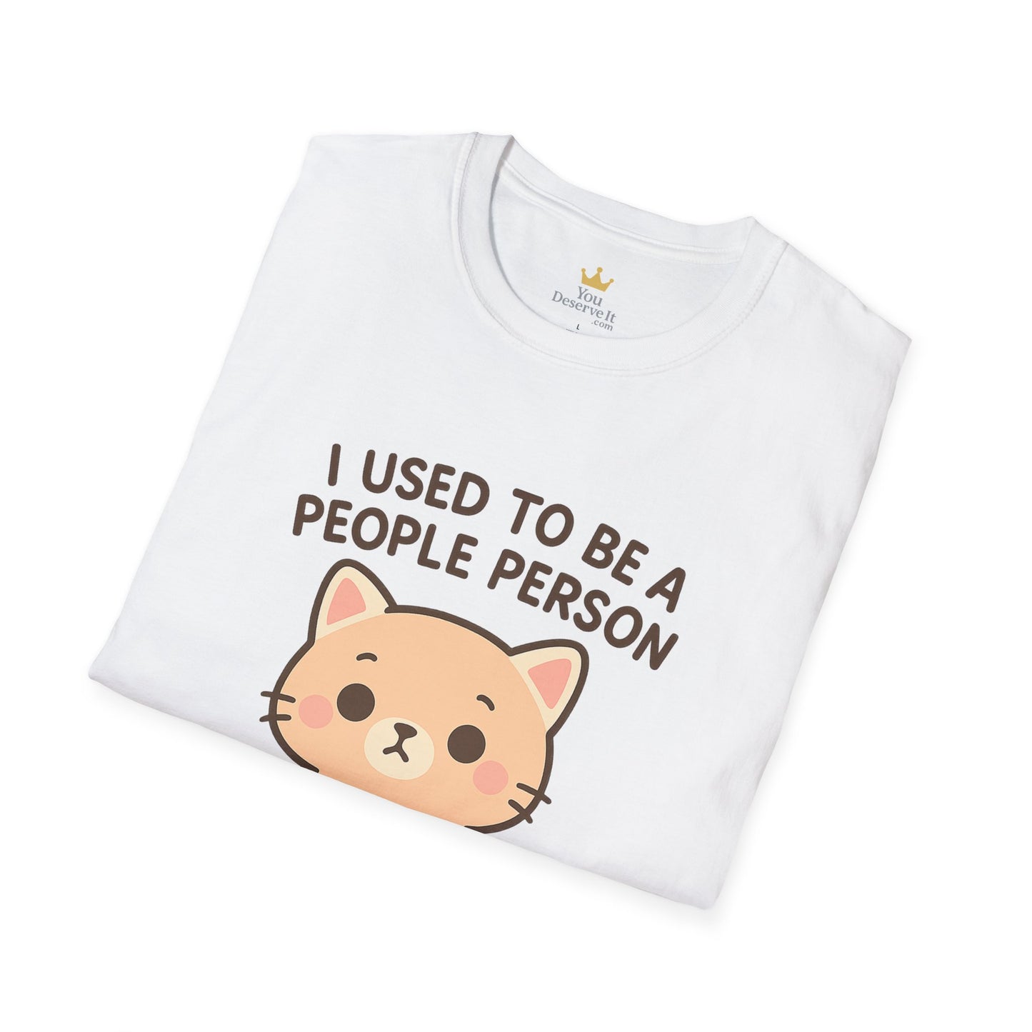 Funny Anti-Social Cat Shirt | I Used to Be a People Person But People Ruined It Tee