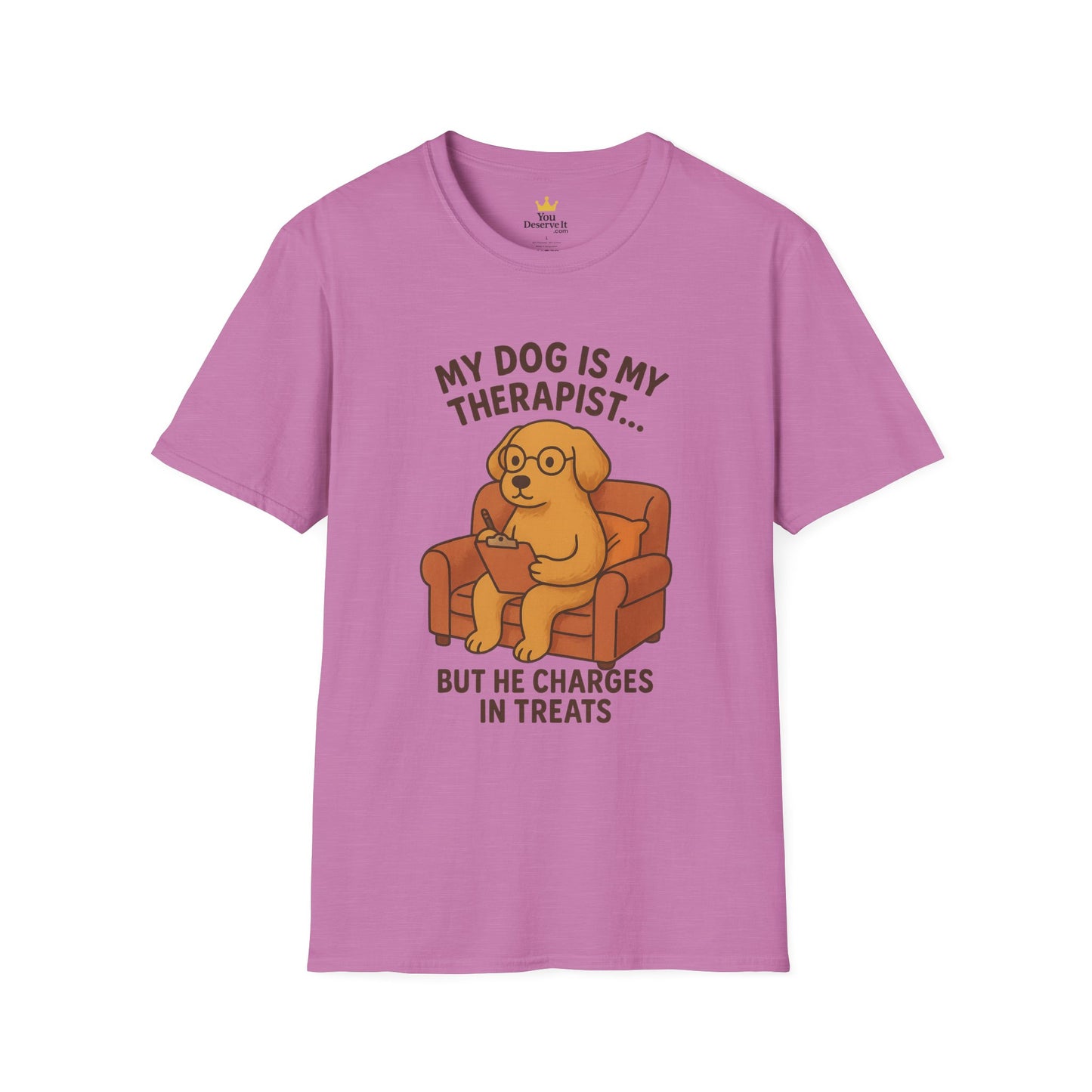 My Dog is My Therapist T-Shirt, Funny Dog Lover Shirt, Pet Owner Gift, Cute Animal Tee, Casual Dog Mom Apparel
