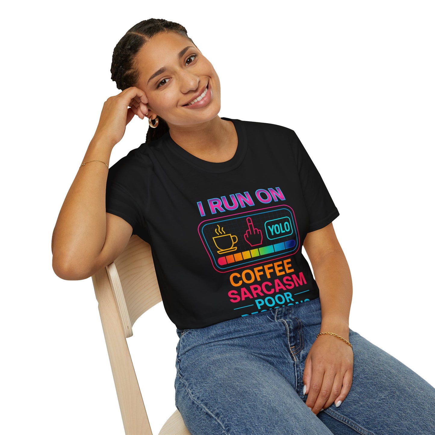 Funny Sarcasm Coffee T-Shirt | Gift for Coffee Lovers | YOLO Tee | Unisex Casual Wear | Ideal for Birthdays, Holidays