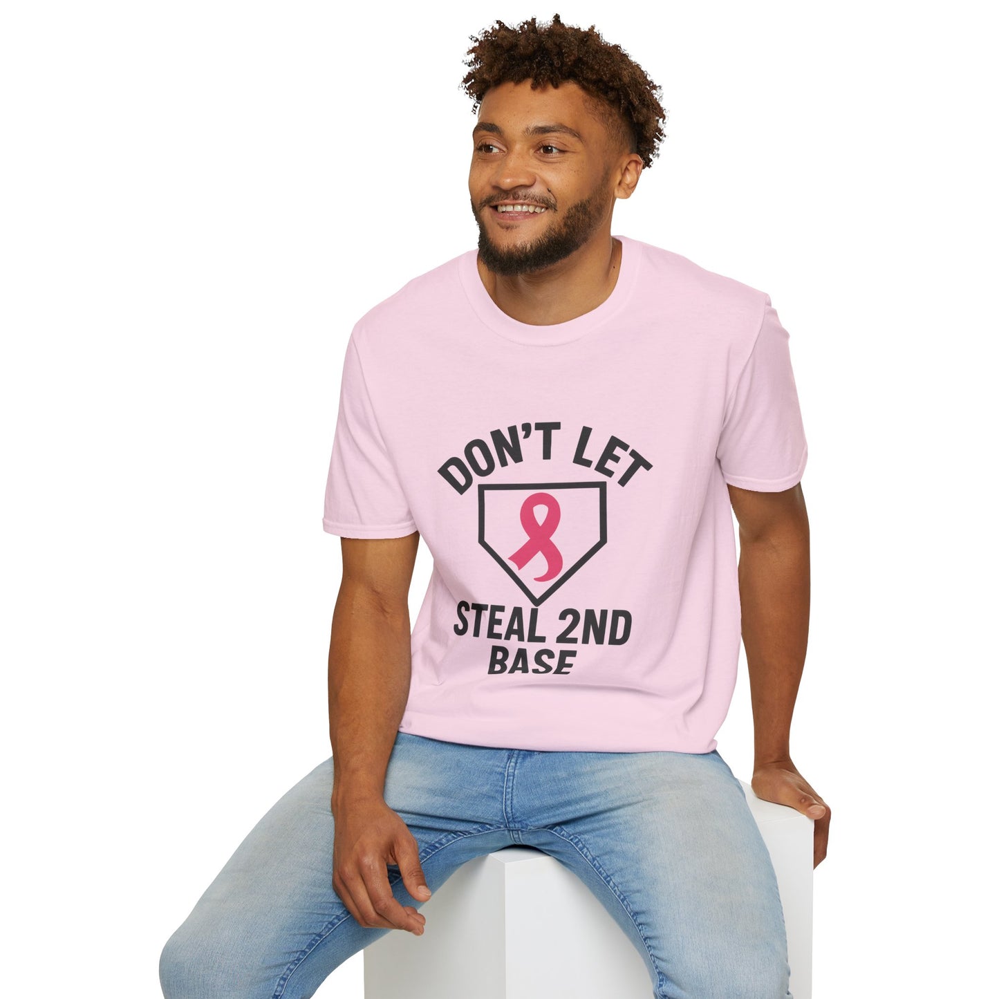 Funny Breast Cancer Awareness Shirt | Don't Let Cancer Steal 2nd Base Tee