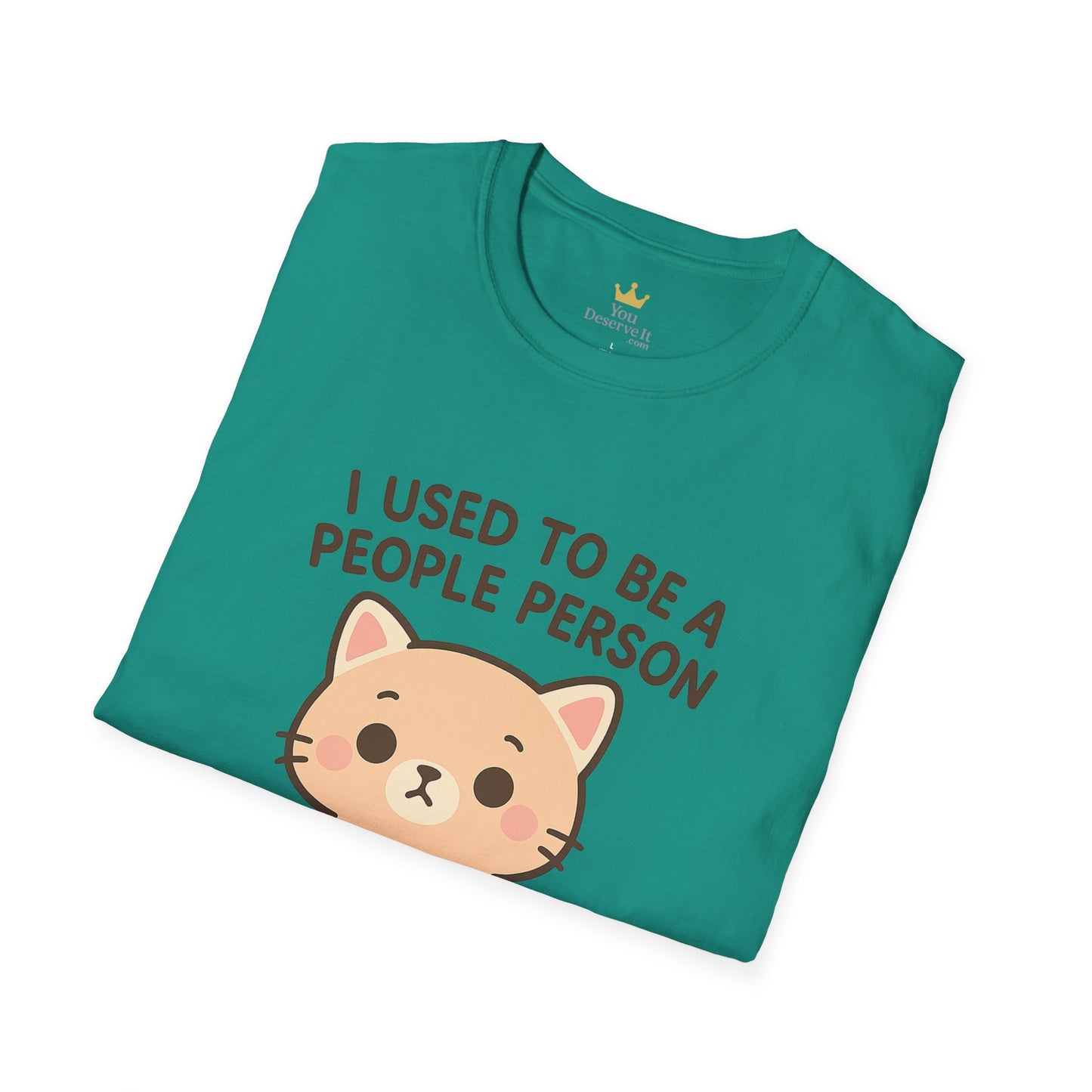 Funny Anti-Social Cat Shirt | I Used to Be a People Person But People Ruined It Tee