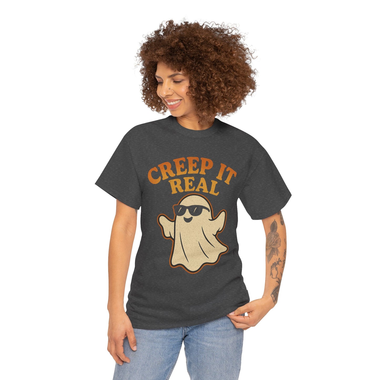 Creep It Real Shirt | Funny Halloween Ghost T-Shirt with Sunglasses