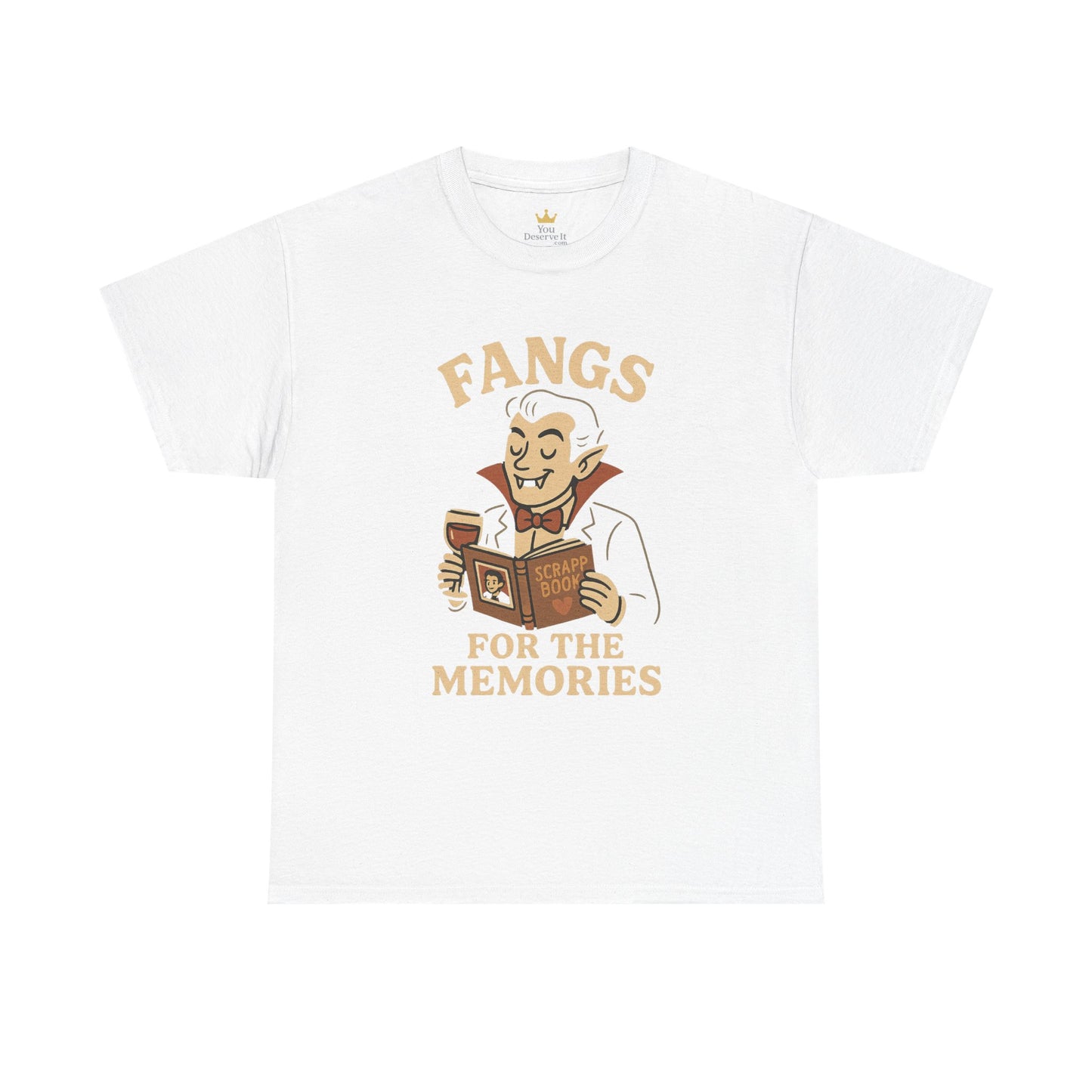 Fangs for the Memories Shirt | Funny Vampire Halloween Tee with Scrapbook Design