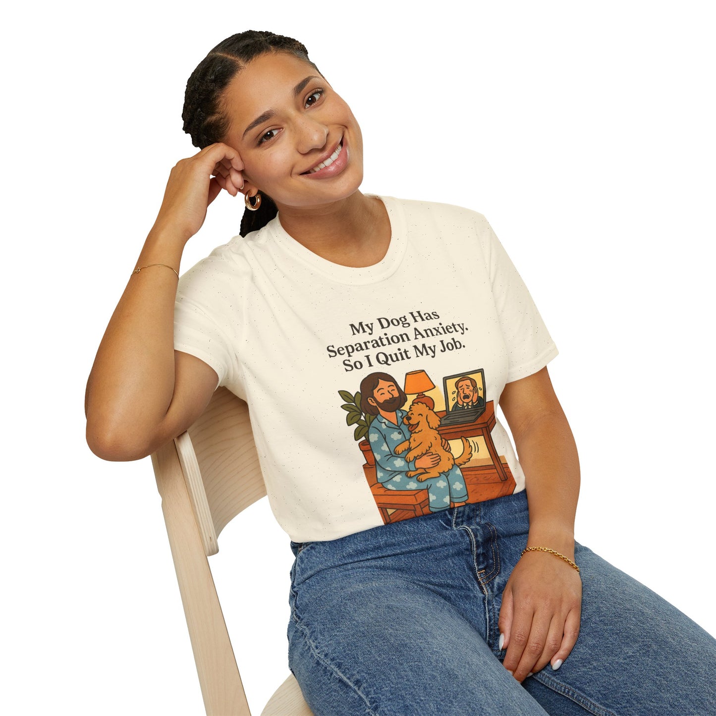My Dog Has Separation Anxiety Shirt – Funny Pet Owner Graphic Tee