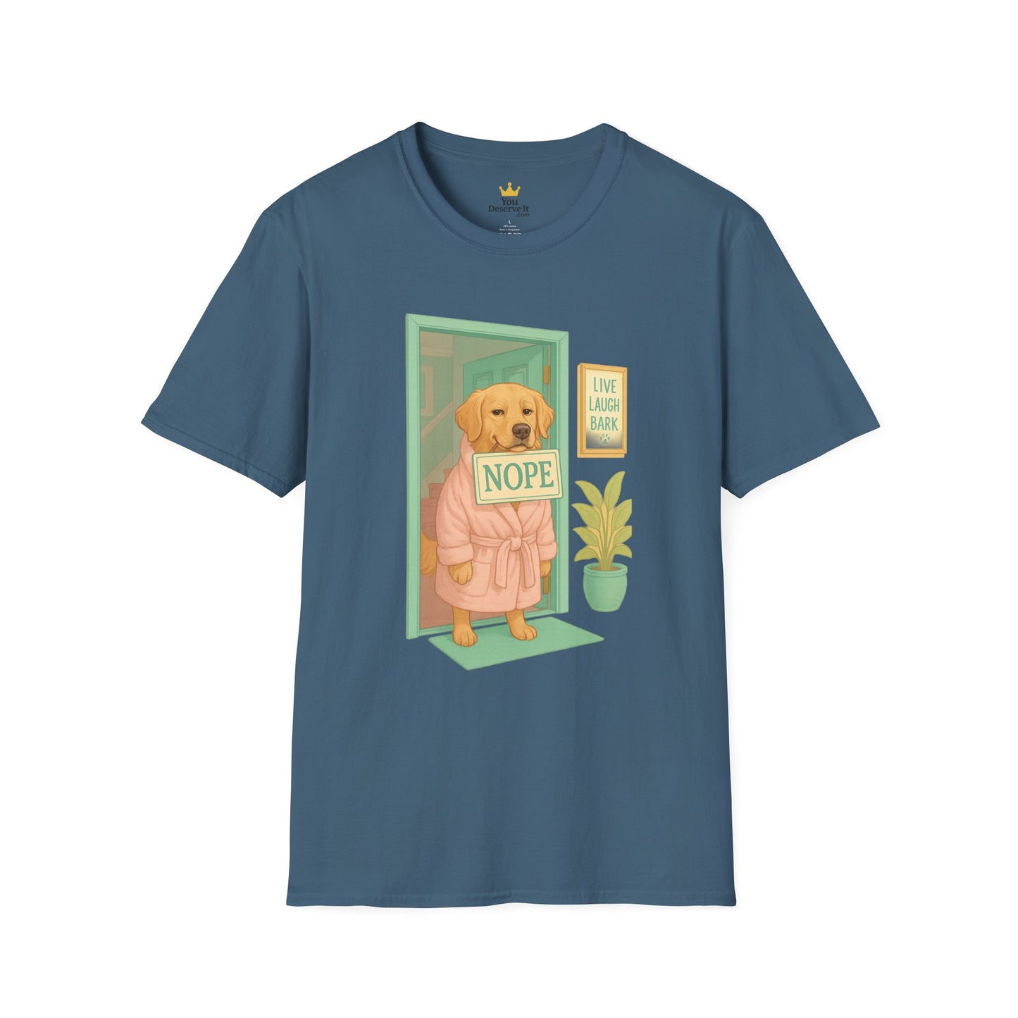 Smug Retriever "NOPE" Tee | Polite but Firm Gatekeeping Vibes, Pet Lover Gift, Animal Humor Tee, Casual Wear, Dog-Themed Apparel
