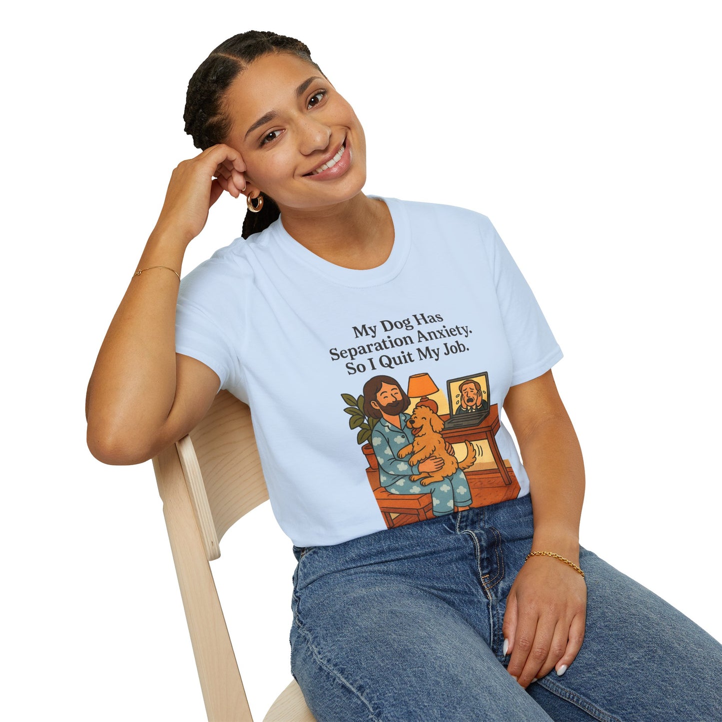 My Dog Has Separation Anxiety Shirt – Funny Pet Owner Graphic Tee