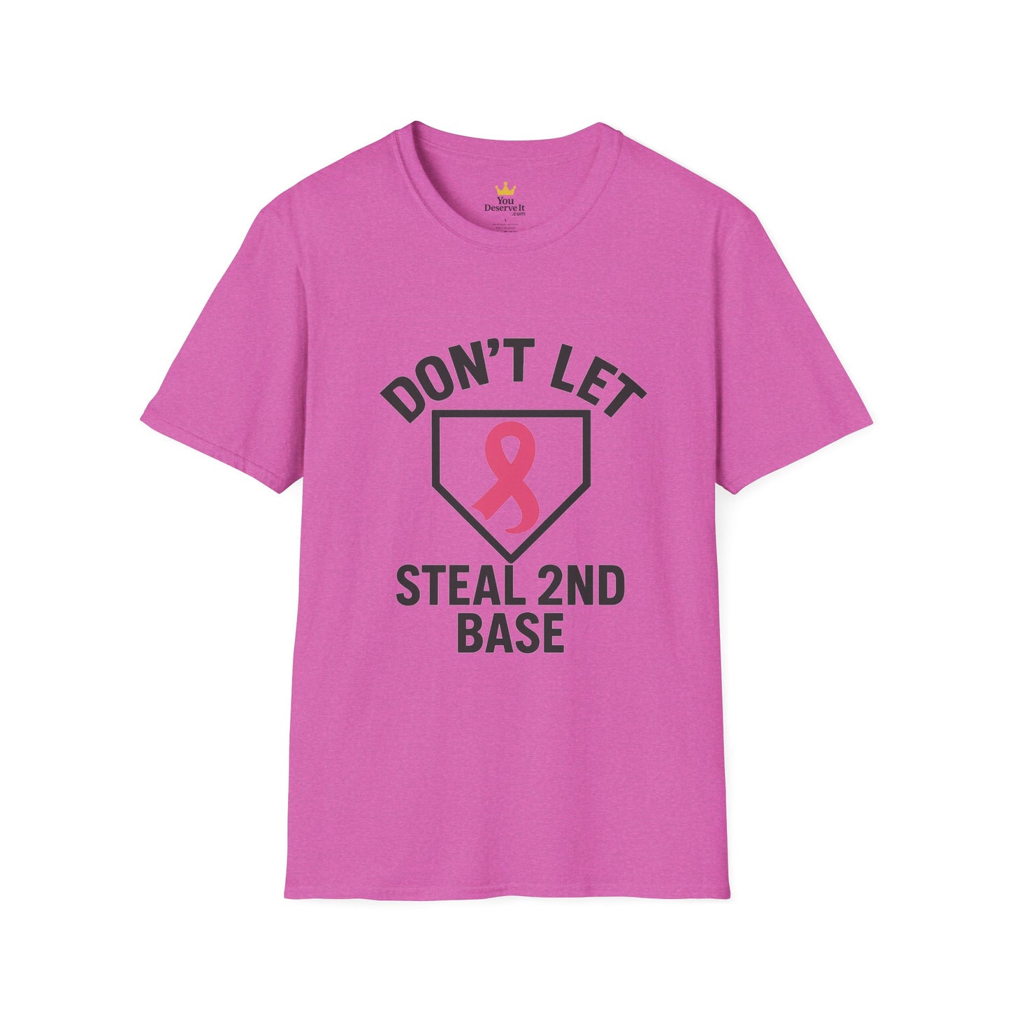 Funny Breast Cancer Awareness Shirt | Don't Let Cancer Steal 2nd Base Tee