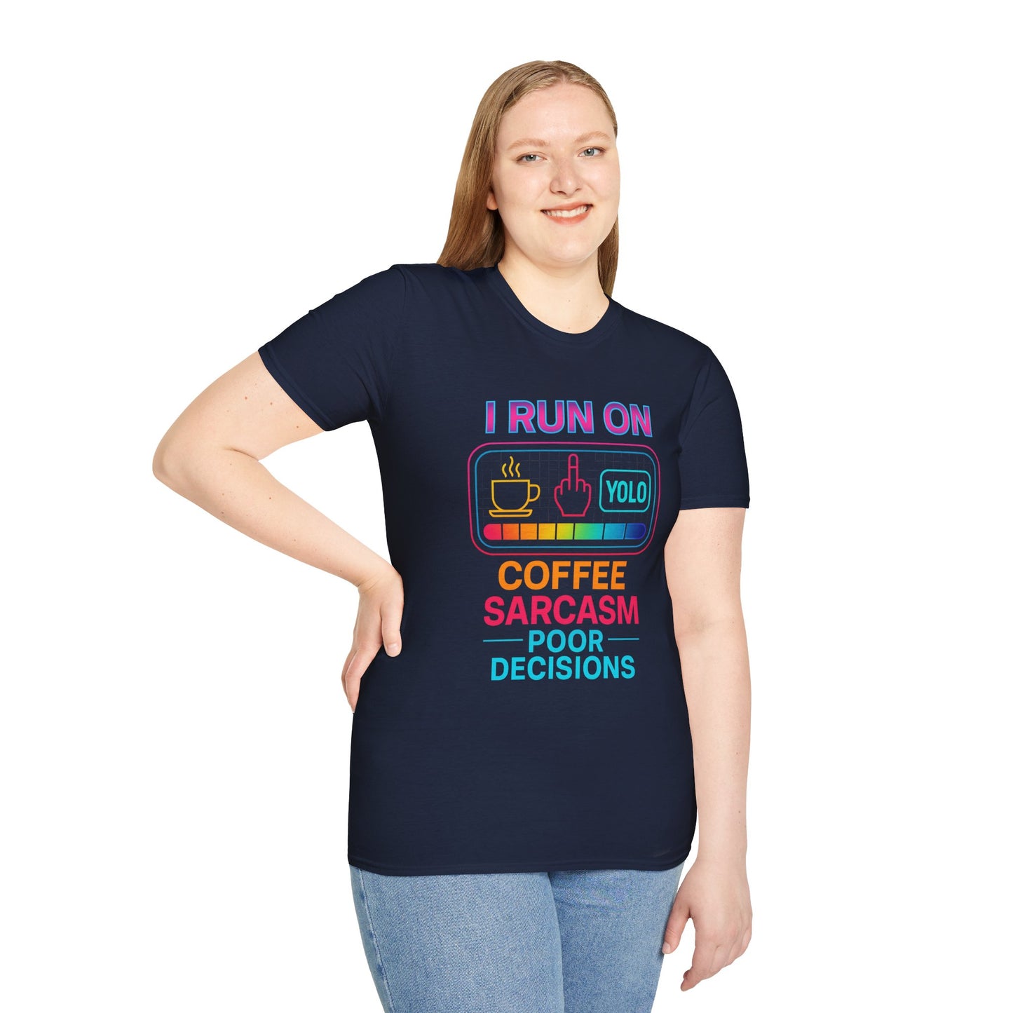 Funny Sarcasm Coffee T-Shirt | Gift for Coffee Lovers | YOLO Tee | Unisex Casual Wear | Ideal for Birthdays, Holidays