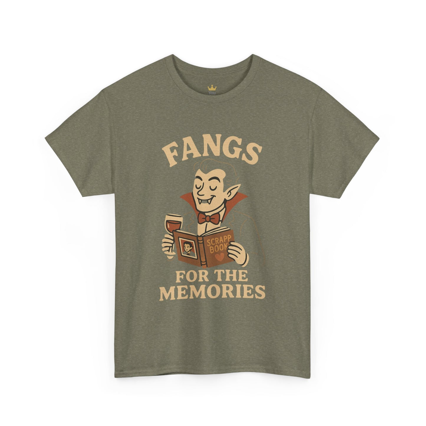 Fangs for the Memories Shirt | Funny Vampire Halloween Tee with Scrapbook Design