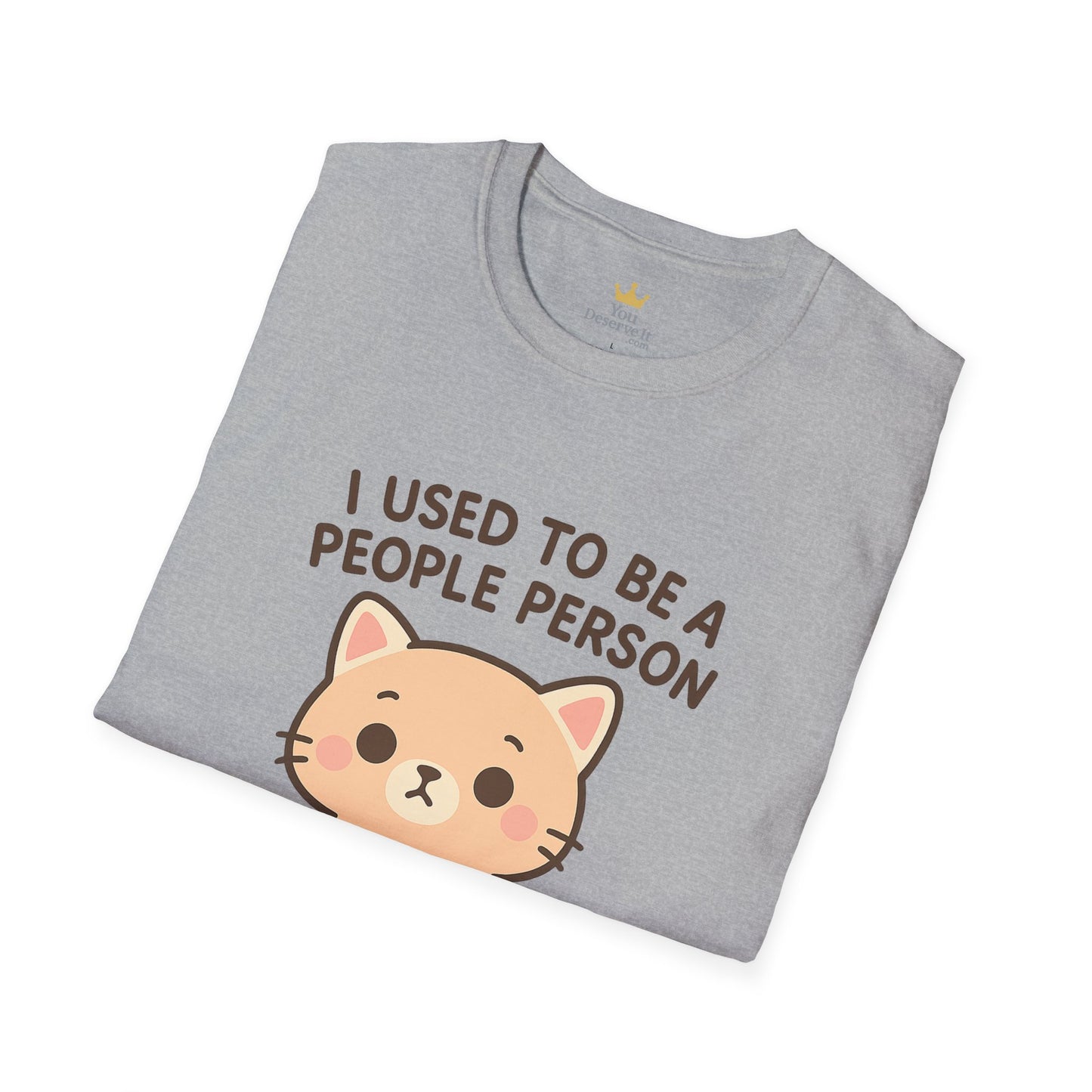 Funny Anti-Social Cat Shirt | I Used to Be a People Person But People Ruined It Tee