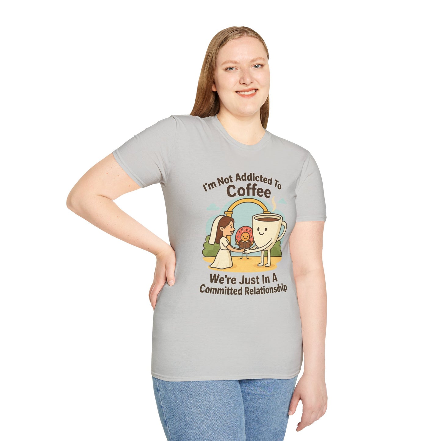Funny Coffee T-Shirt, Gift for Coffee Lovers, Unisex Softstyle Tee, Cute Relationship Humor Shirt, Perfect for Birthdays and Coffee