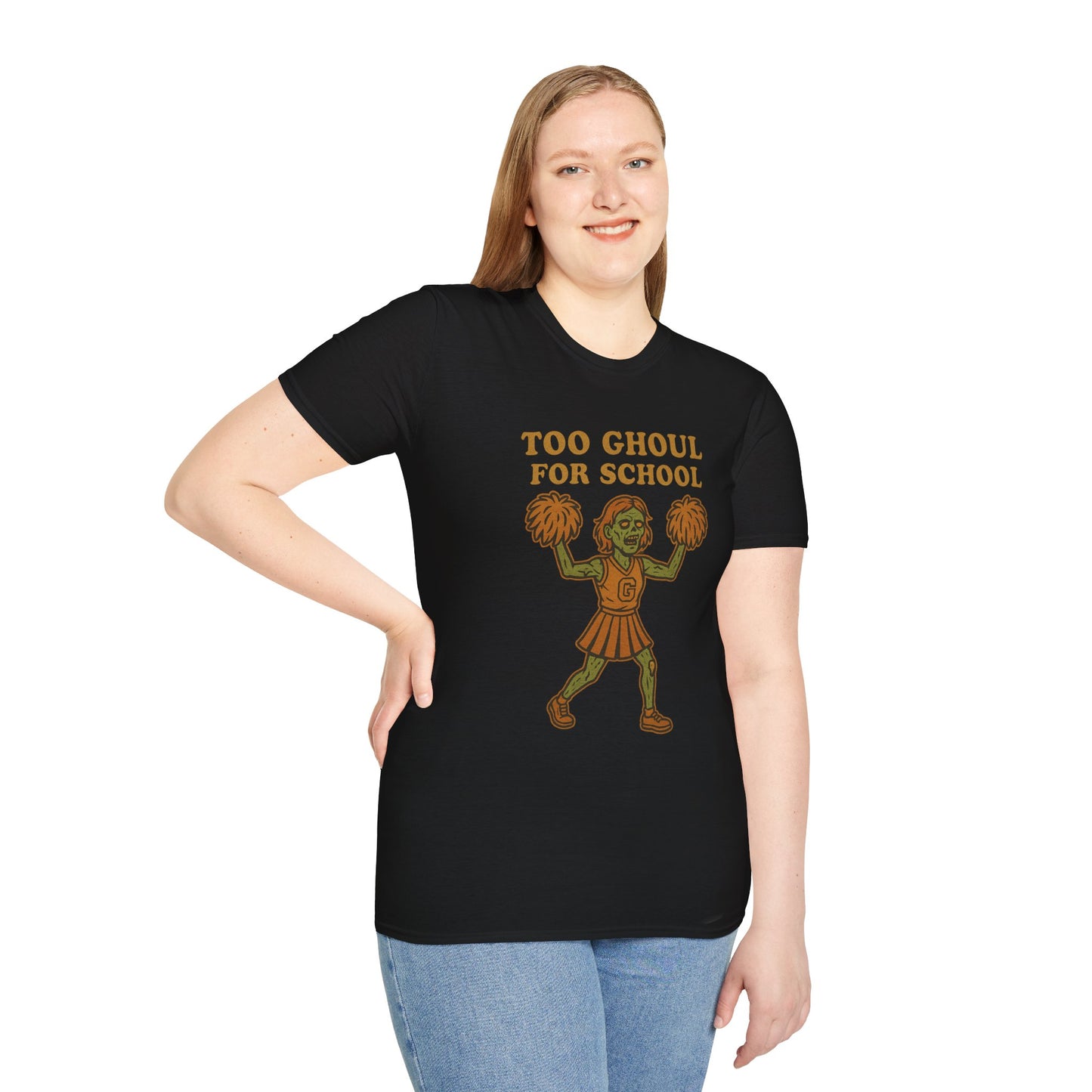 Too Ghoul for School | Zombie Cheerleader Halloween Tee