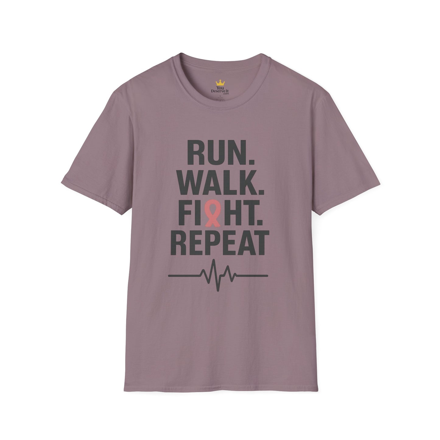 Run. Walk. Fight. Repeat. | Breast Cancer Awareness Tee