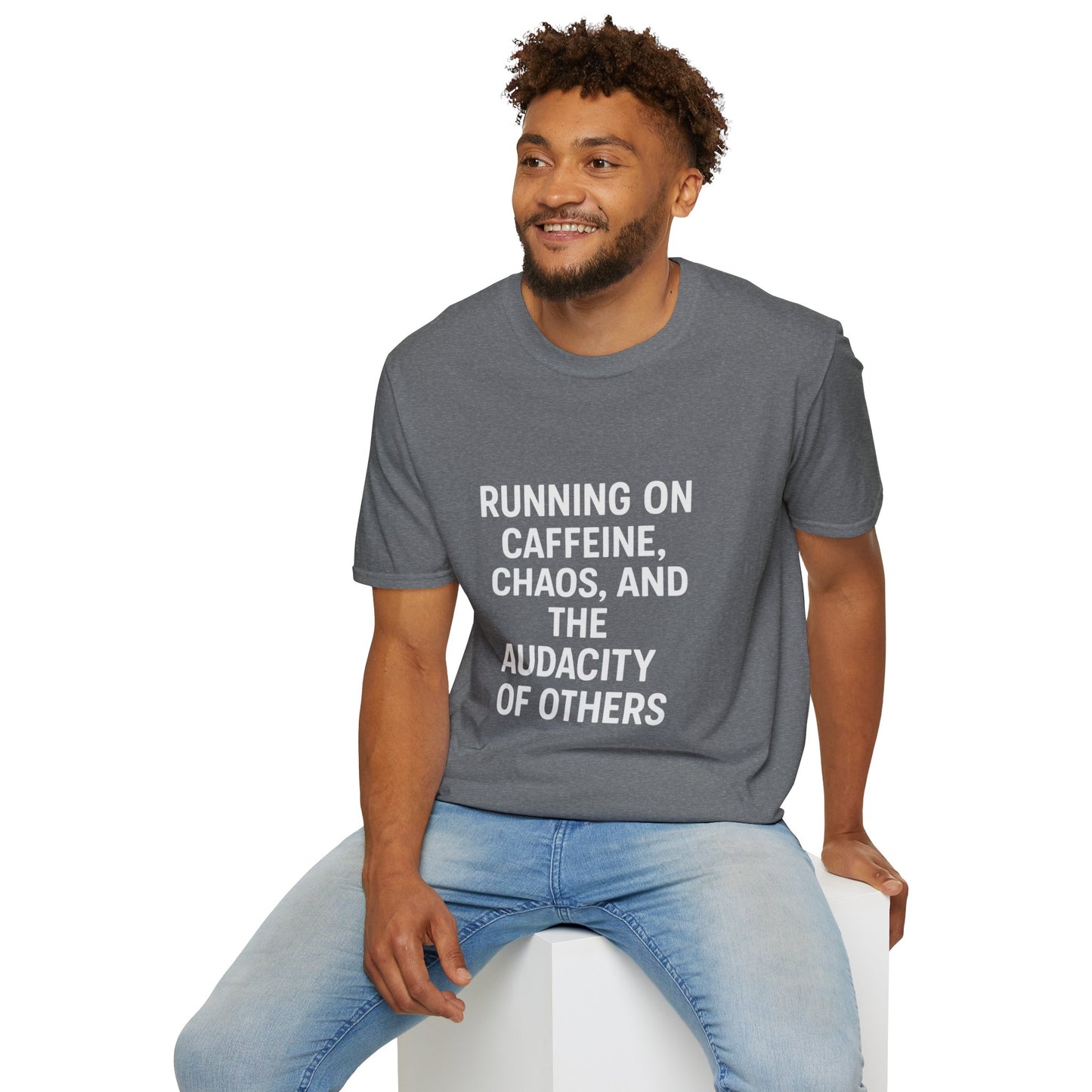 Caffeine Chaos & Audacity Shirt | Funny Sarcastic Quote Tee | Introvert Humor Gift