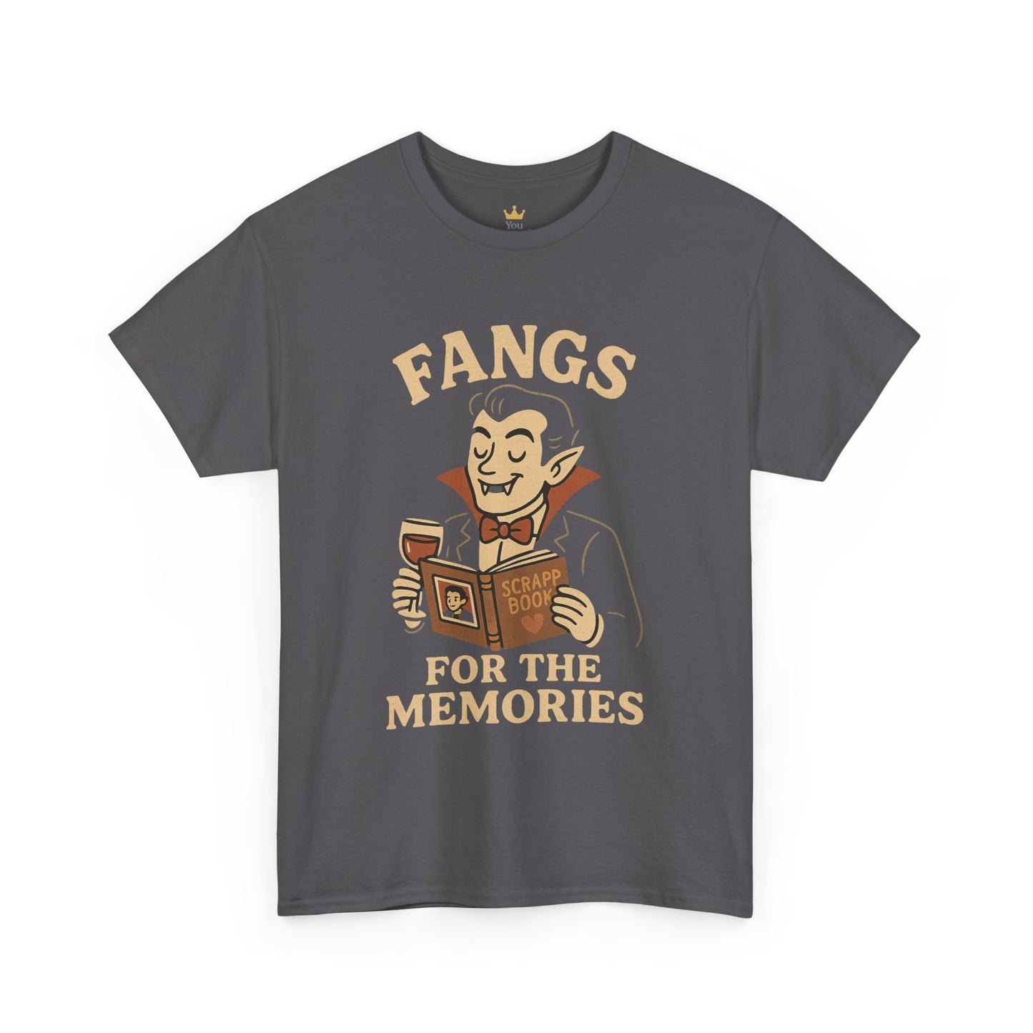 Fangs for the Memories Shirt | Funny Vampire Halloween Tee with Scrapbook Design