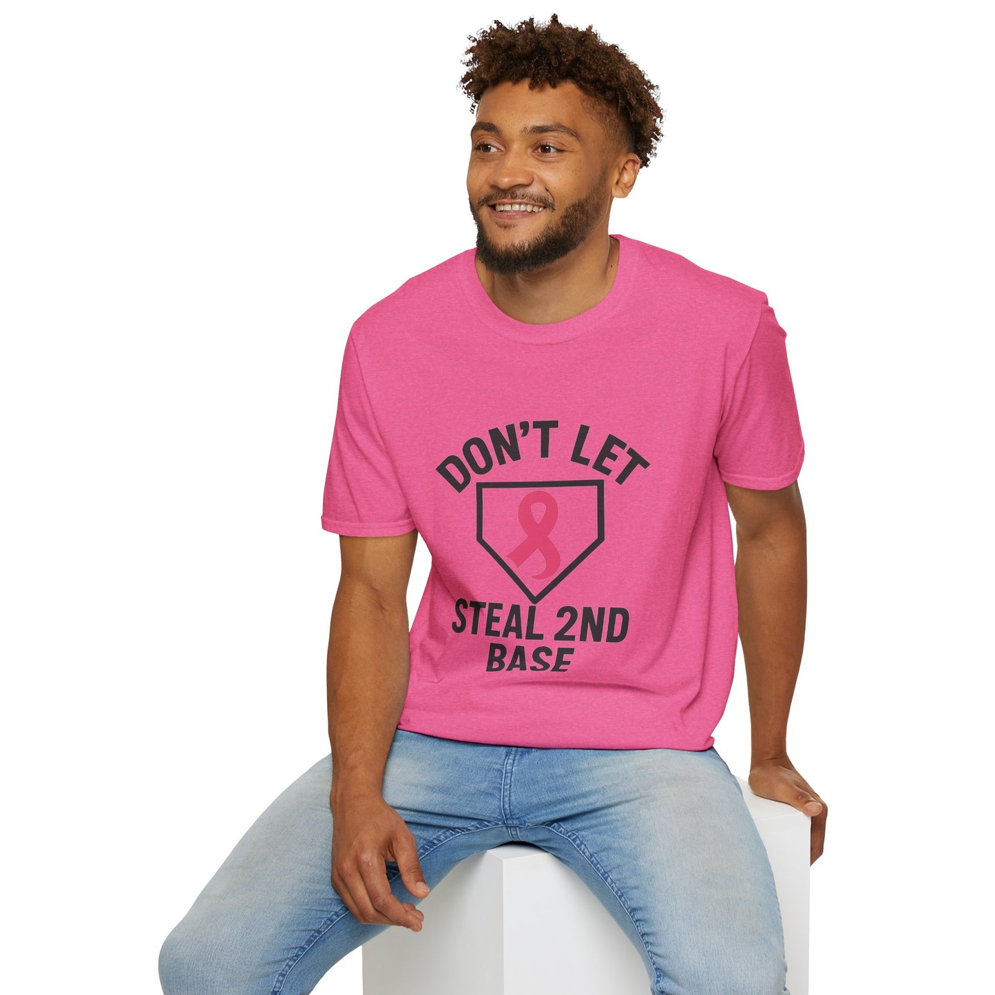 Funny Breast Cancer Awareness Shirt | Don't Let Cancer Steal 2nd Base Tee