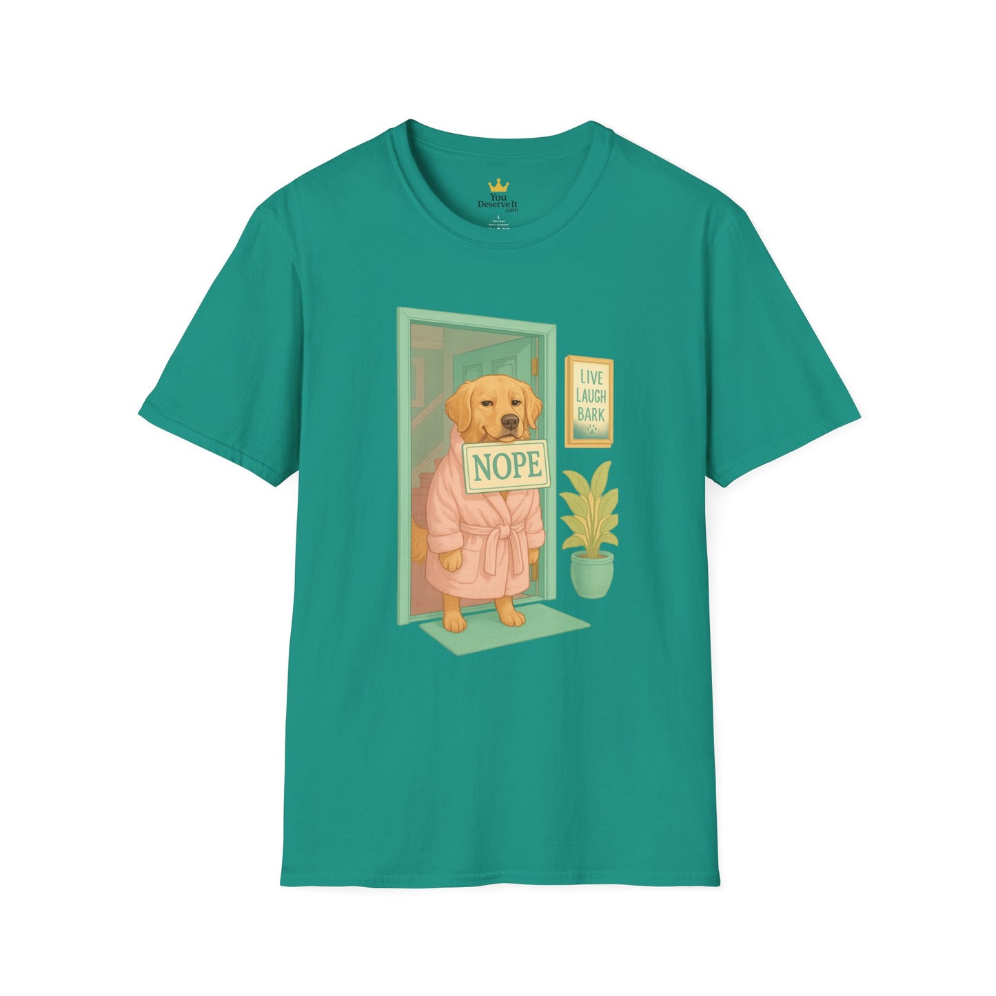 Smug Retriever "NOPE" Tee | Polite but Firm Gatekeeping Vibes, Pet Lover Gift, Animal Humor Tee, Casual Wear, Dog-Themed Apparel