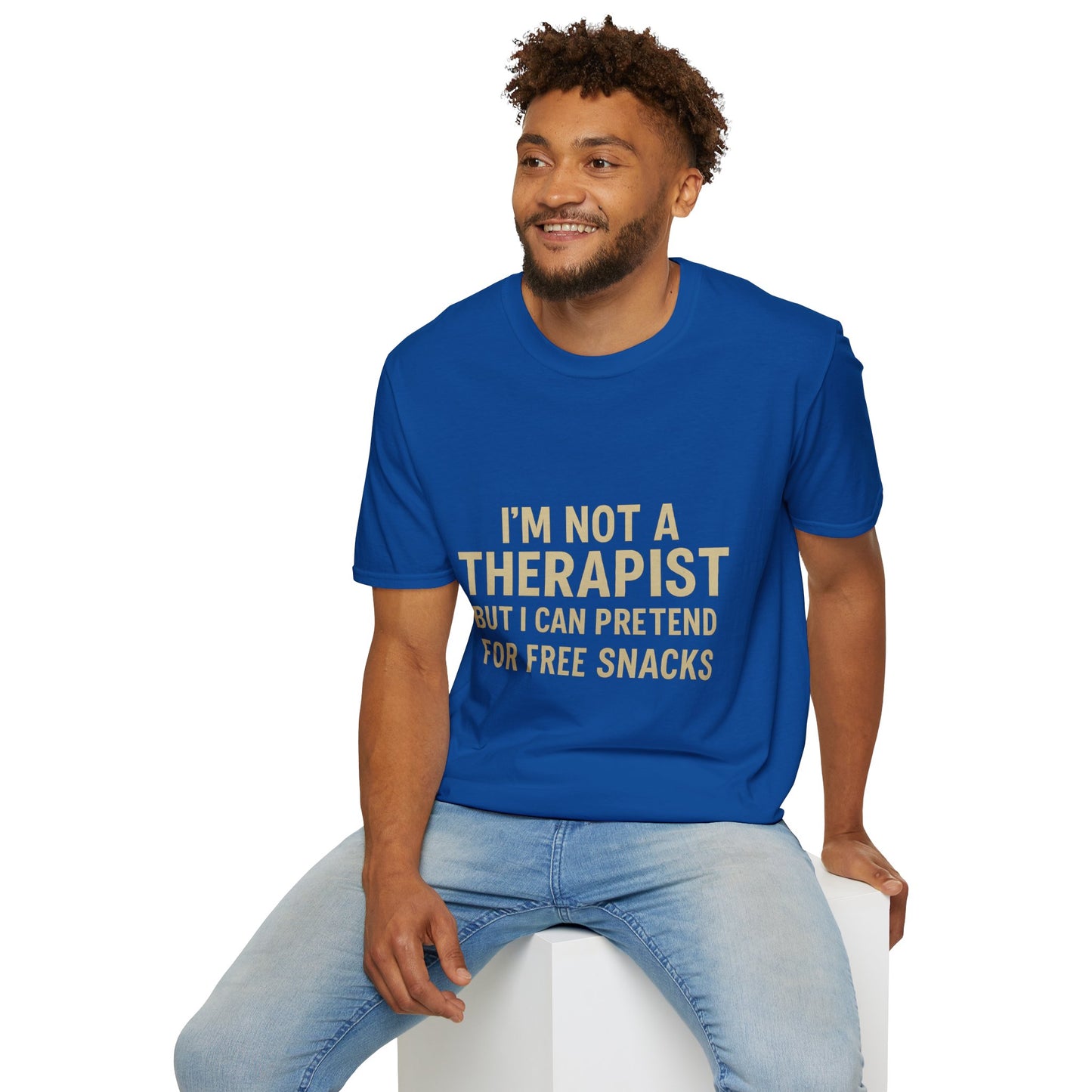 Humorous Therapist T-Shirt, Fun Gift for Friends, Casual Wear, Ideal for Birthdays, Snacks Lover Shirt, Unisex Comfort Tee