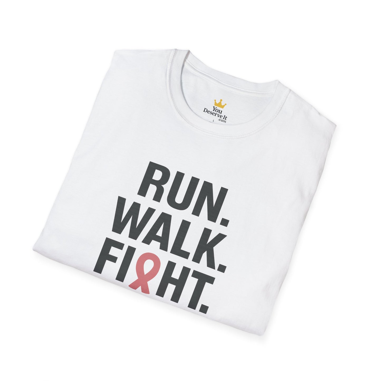 Run. Walk. Fight. Repeat. | Breast Cancer Awareness Tee