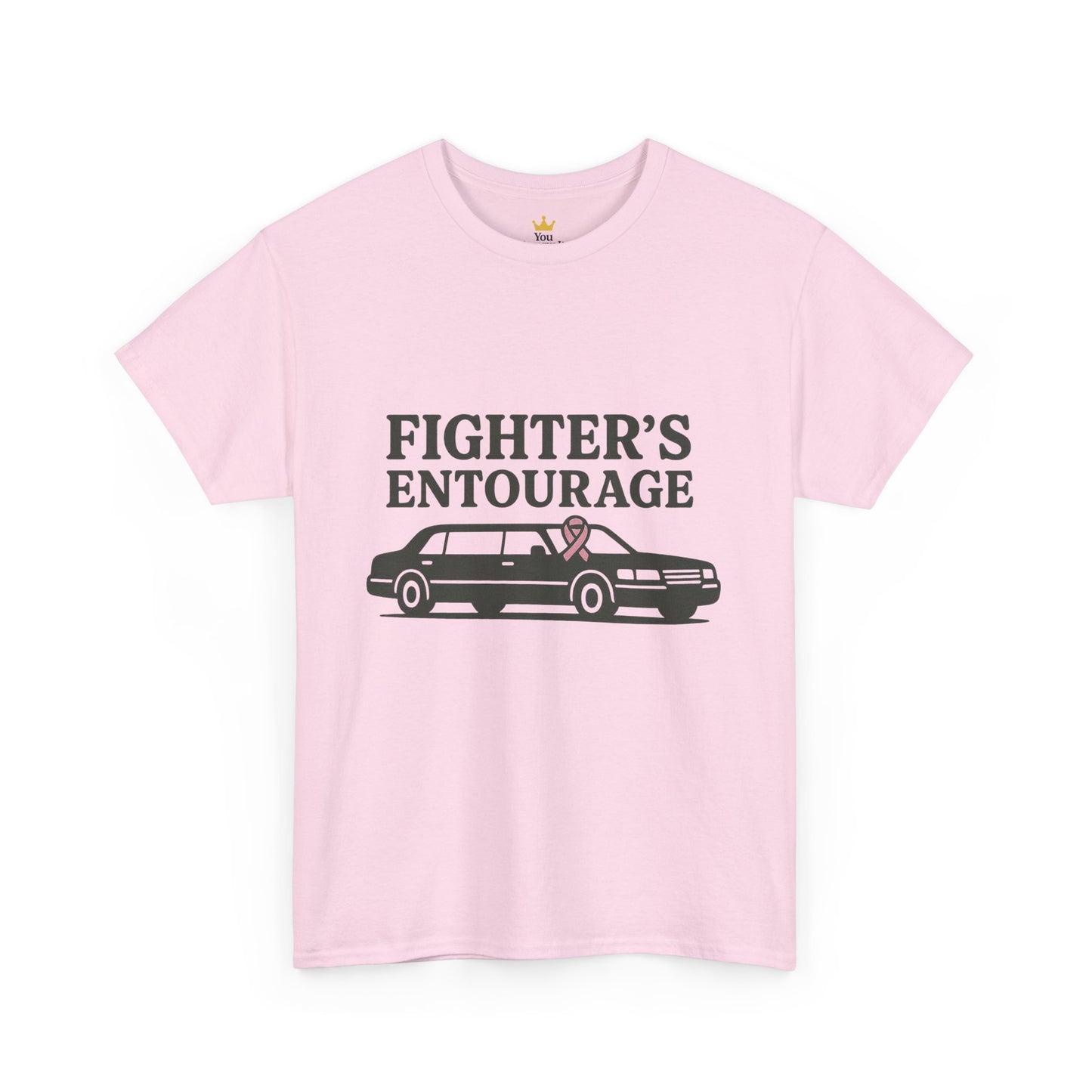 Fighter's Entourage Shirt | Breast Cancer Awareness Tee with Limo and Ribbon Design